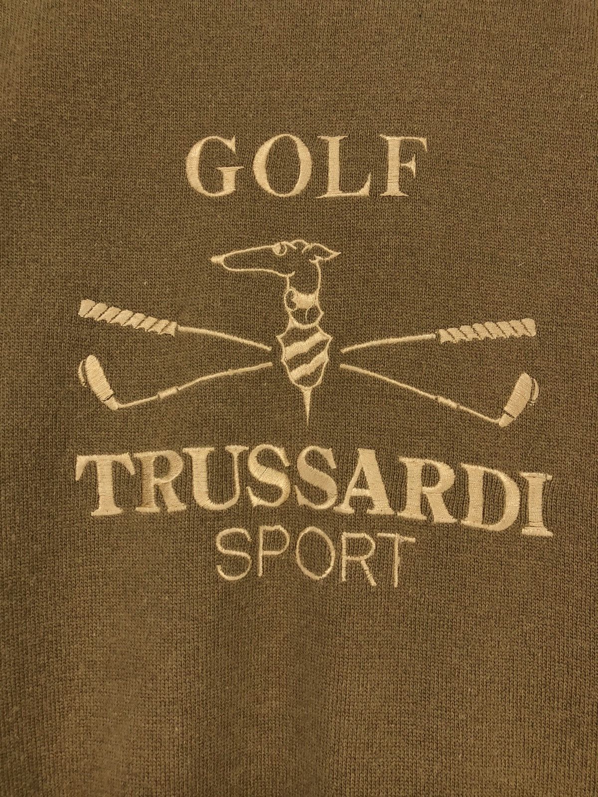 Trussardi Vintage Trussardi Sport Golf Distressed Wool Bomber Jacket Size US M / EU 48-50 / 2 - 16 Thumbnail