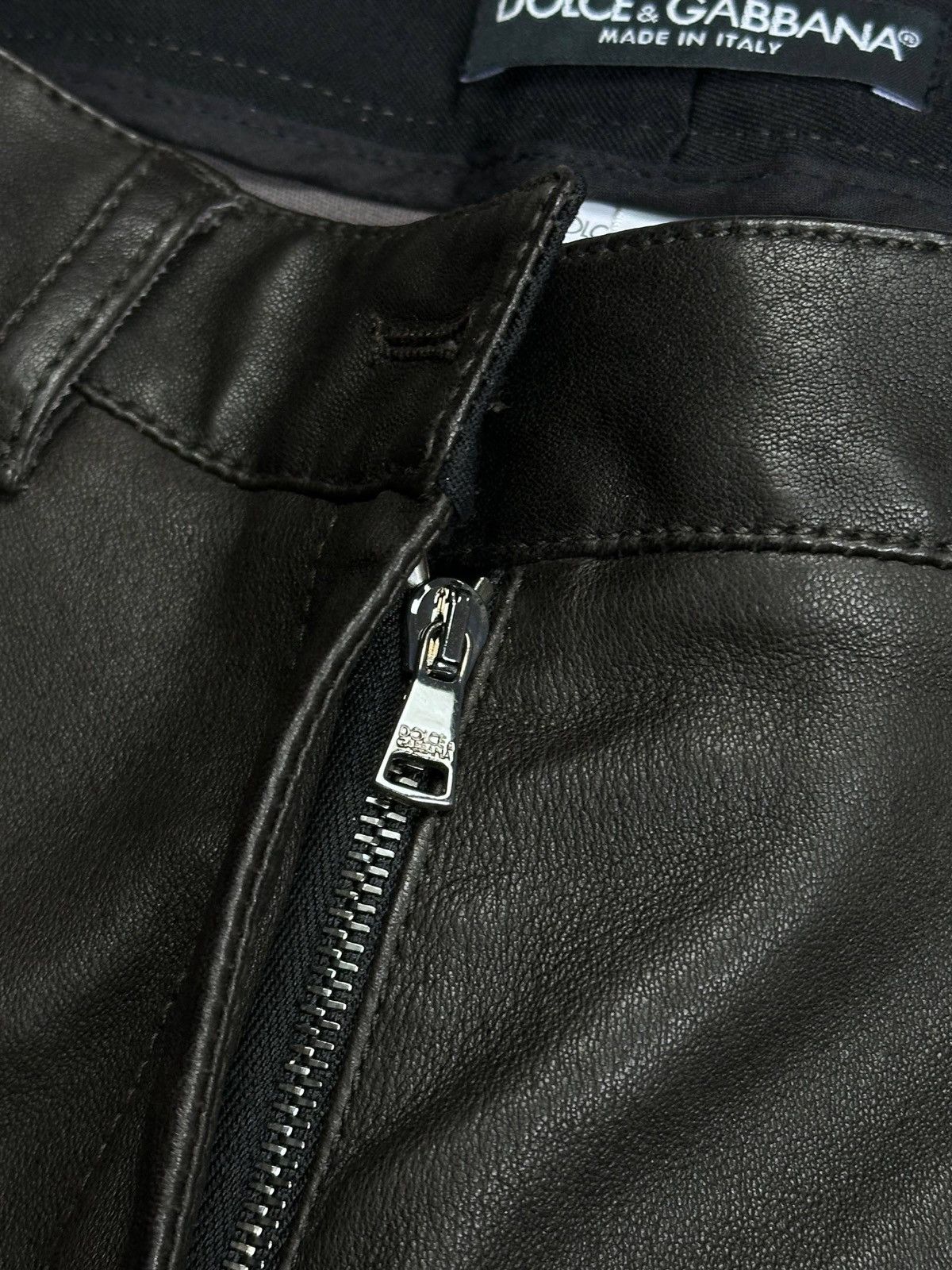 Dolce & Gabbana Dolce & Gabbana Womans Genuine Leather Pants Rare Size 27" / US 4 / IT 40 - 7 Thumbnail