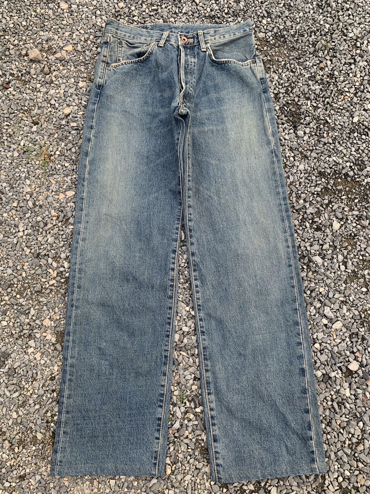 Kapital VINTAGE EDWIN 505X SELVEDGE BAGGY RUSTY DISTRESSED DENIM Size US 31 - 1 Thumbnail