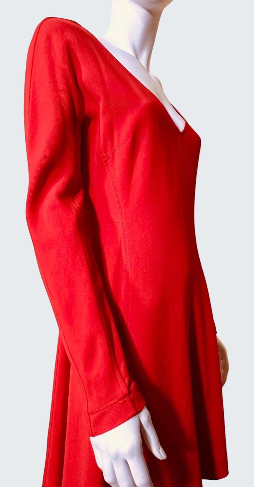 Diane von Furstenberg V-Neck Paneled Dress Sun Dried Tomato Size L / US 10 / IT 46 - 3 Thumbnail