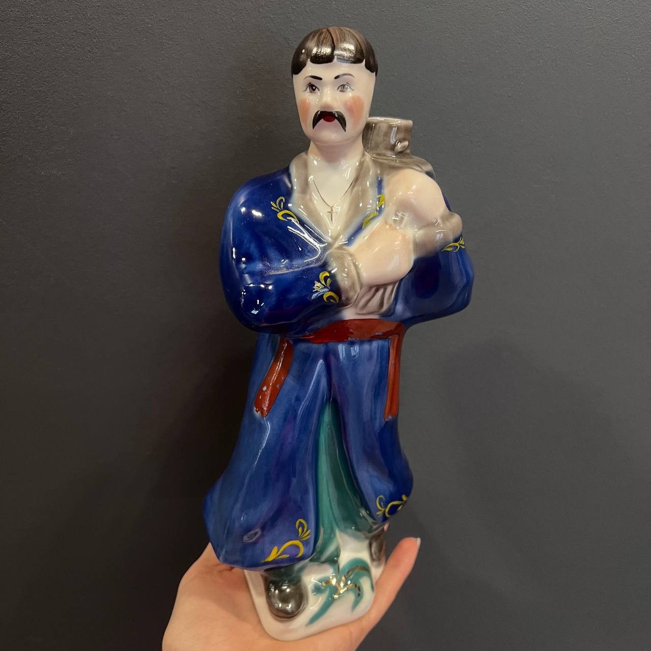 Vintage Vintage Soviet Porcelain statue Vodka Decanter Cossack Size ONE SIZE - 1 Thumbnail
