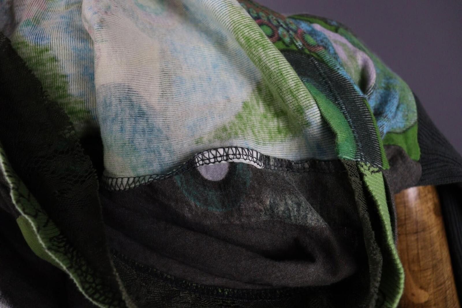 Desigual Desigual Multi Graphic Print Scoop Beaded Pullover Shirt Top Size M / US 6-8 / IT 42-44 - 10 Thumbnail