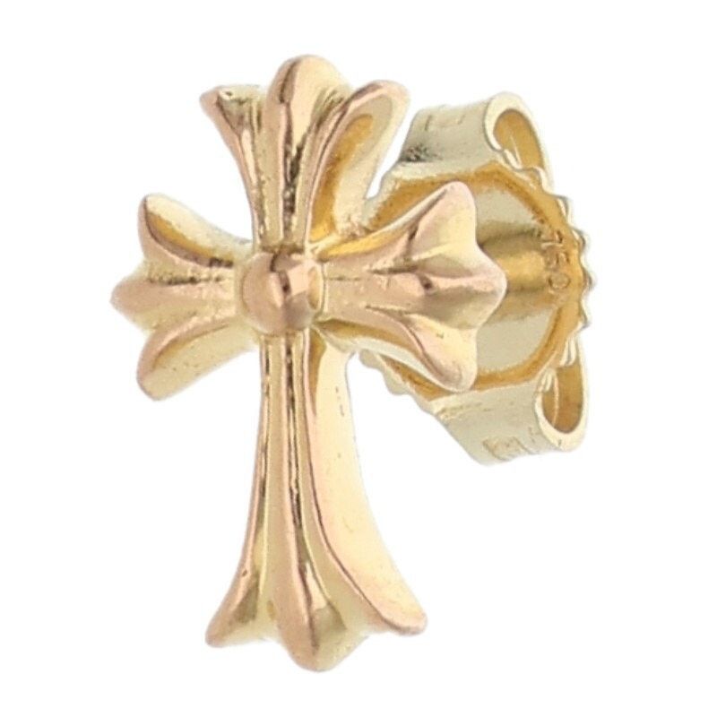 Chrome Hearts Chrome Hearts 22K Gold Cross Fat Stud Earring Size ONE SIZE - 1 Thumbnail