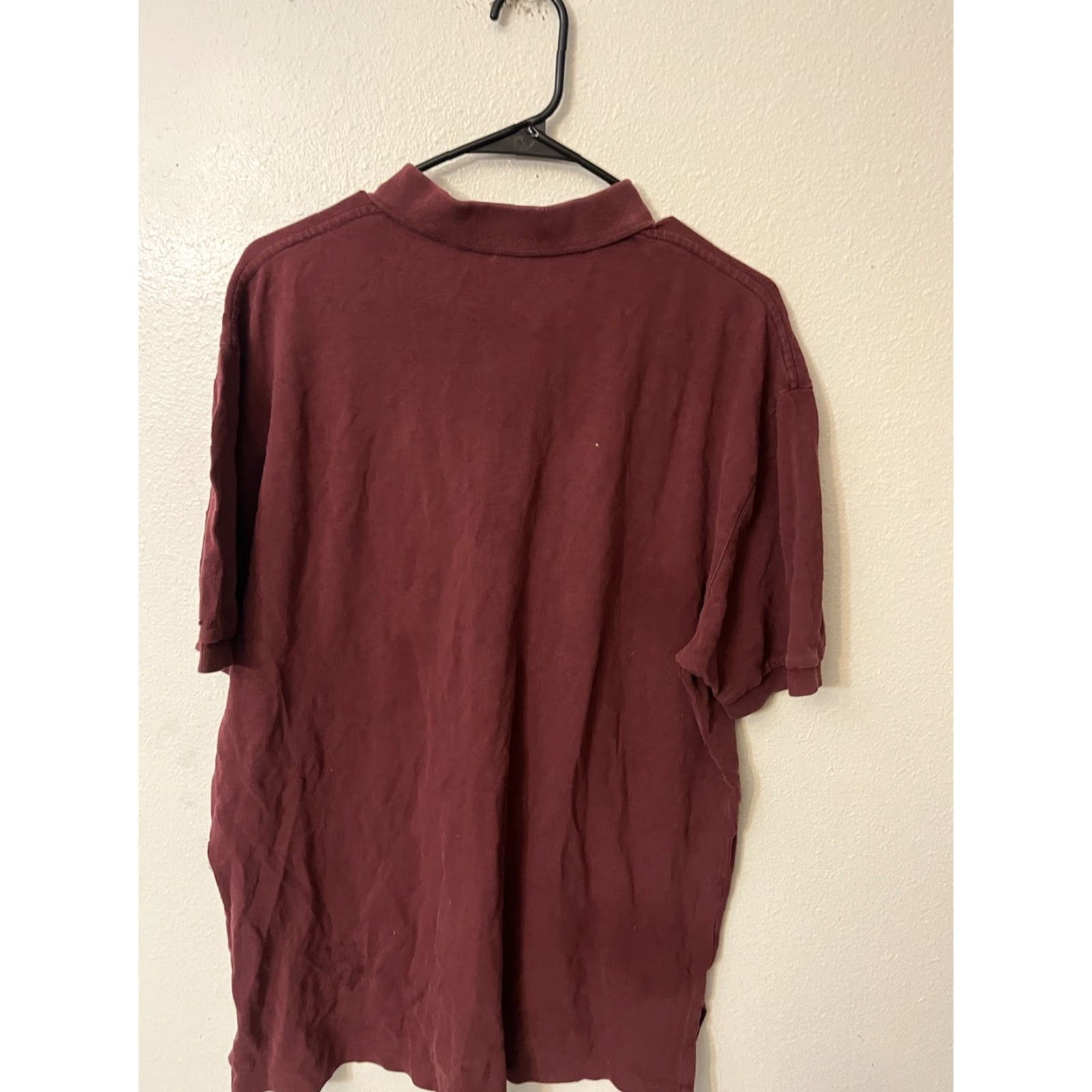 Polo Ralph Lauren Polo Ralph Lauren Polo Shirt Maroon XL Mens Solid Short Sleeve Button Collar Polo Classic Logo 90s Theme Size US XL / EU 56 / 4 - 3 Thumbnail