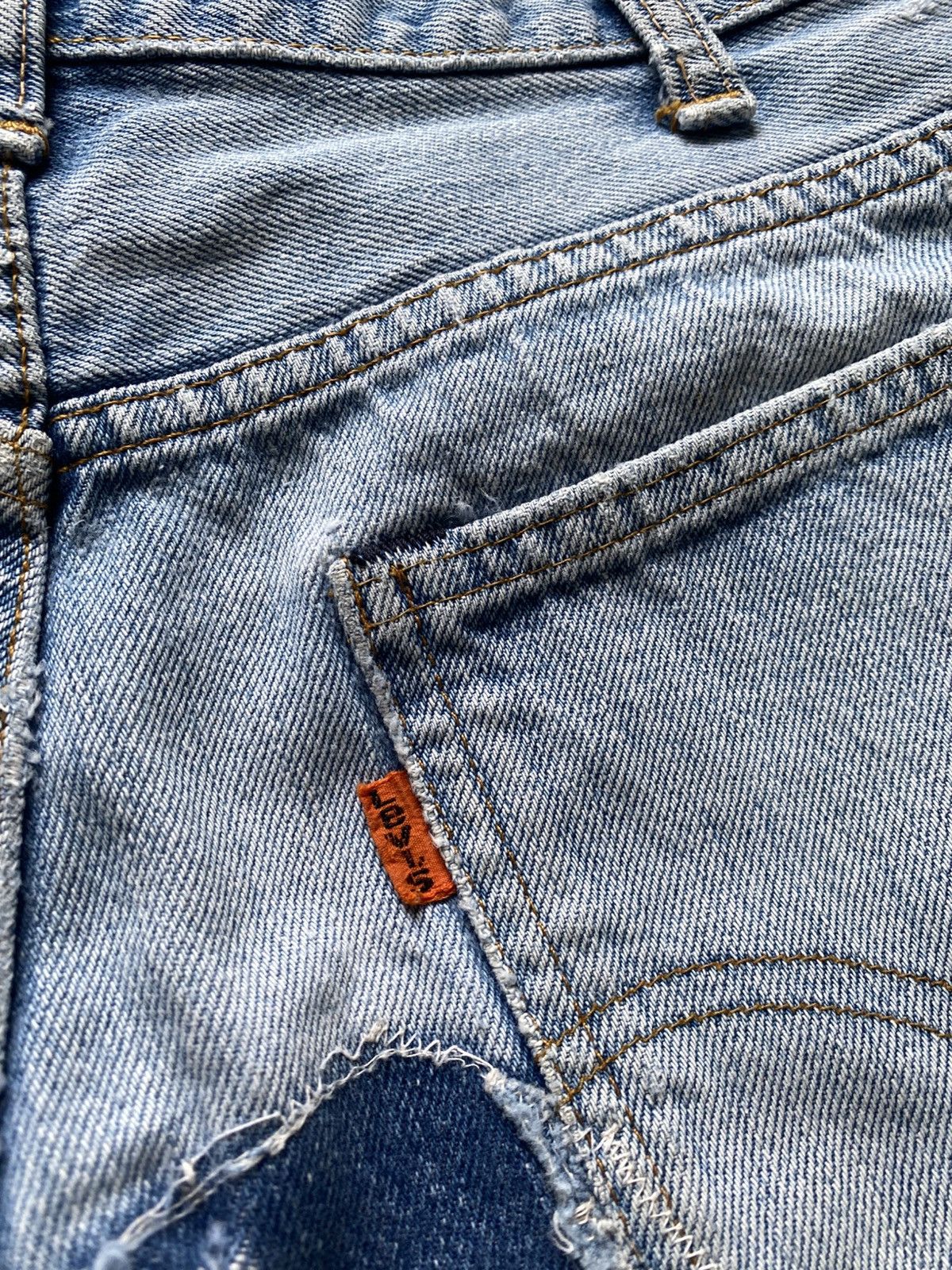 Levi's Vintage 80s Levis Orange Tab Repaired Mini Shorts Size 26" / US 2 / IT 38 - 6 Thumbnail