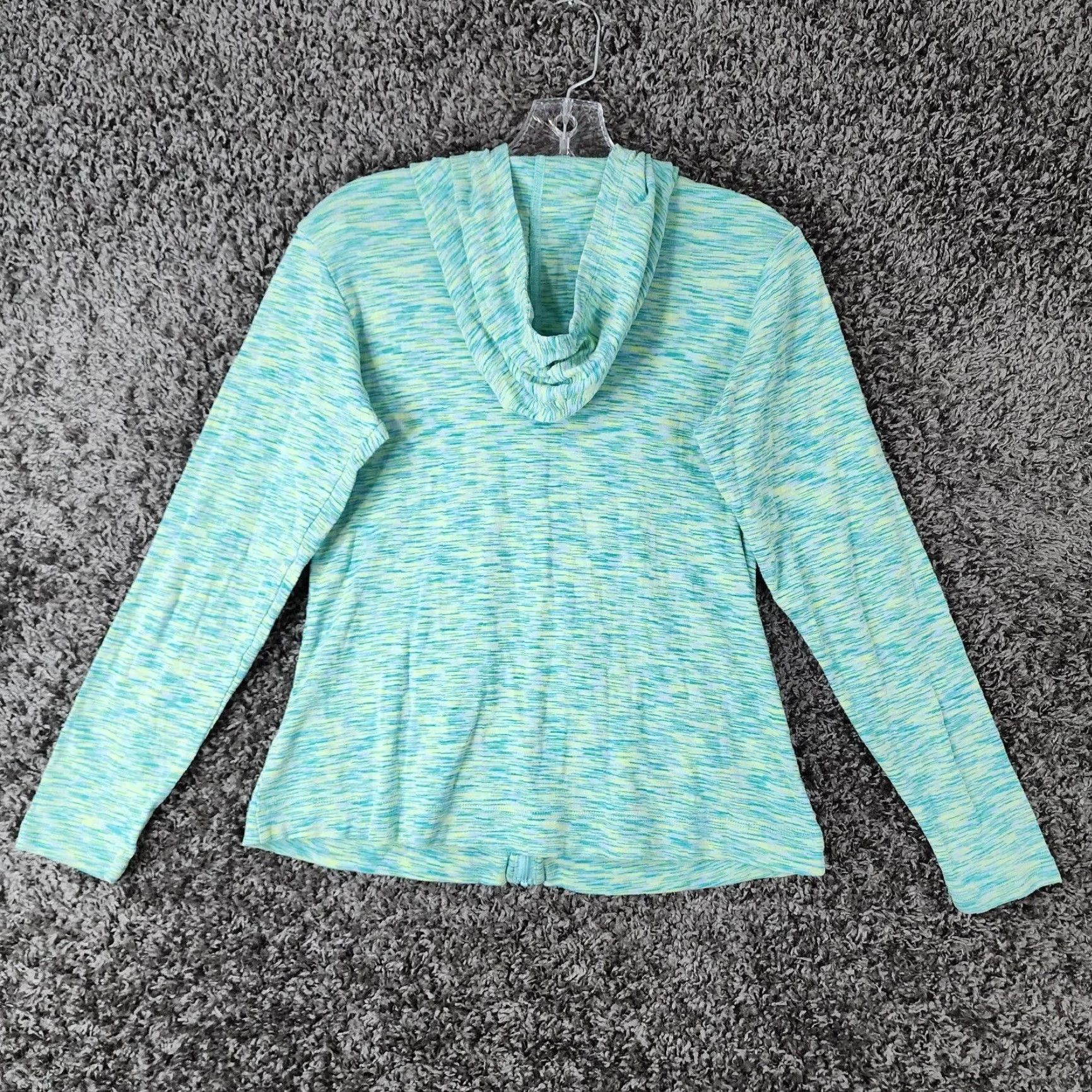Altea COLUMBIA Women's Blue Heathered Long Sleeve Activewear Full Zip Hooded Top Size S Size S / US 4 / IT 40 - 5 Thumbnail
