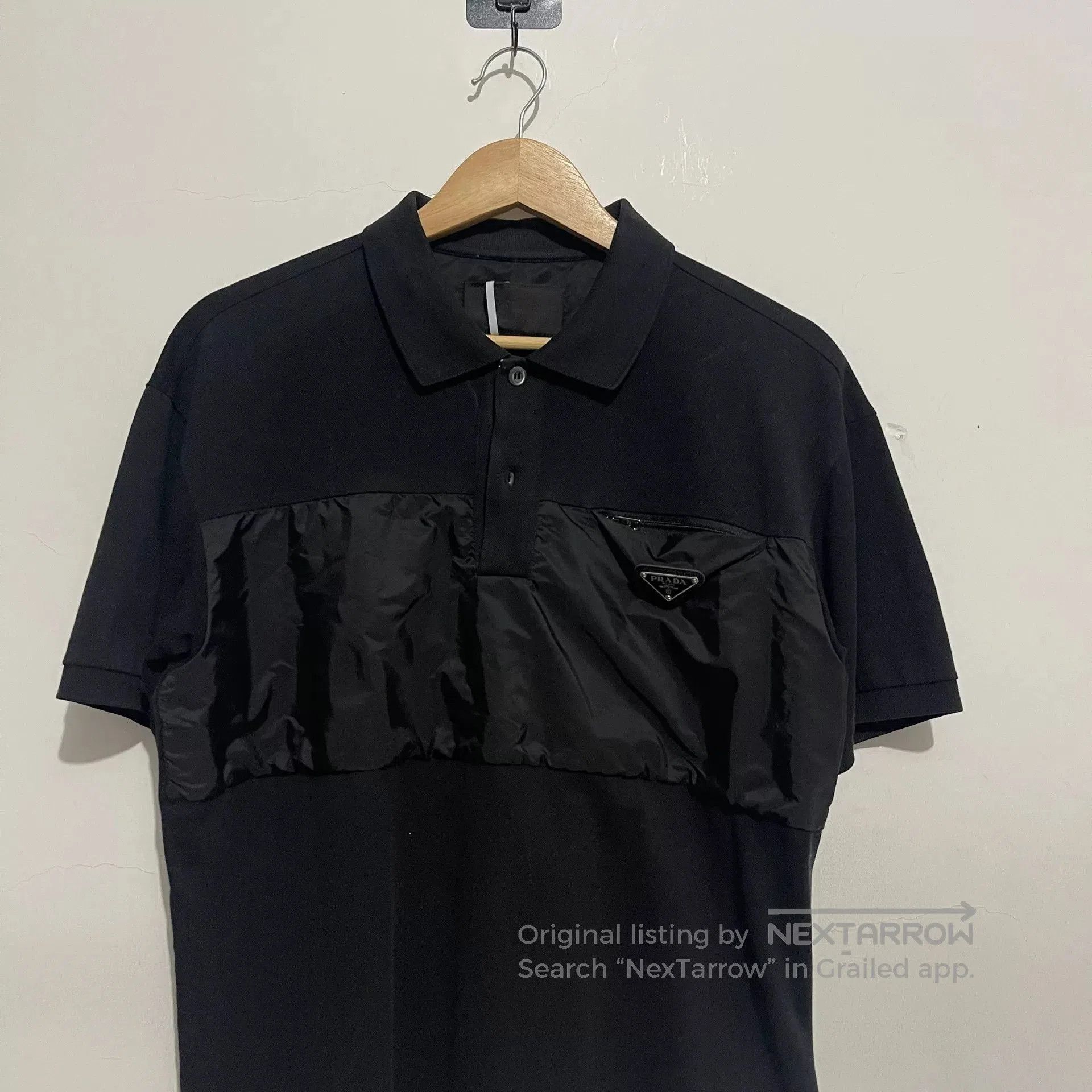 Prada Prada Black Triangle Logo Nylon Polo. Size US S / EU 44-46 / 1 - 3 Thumbnail