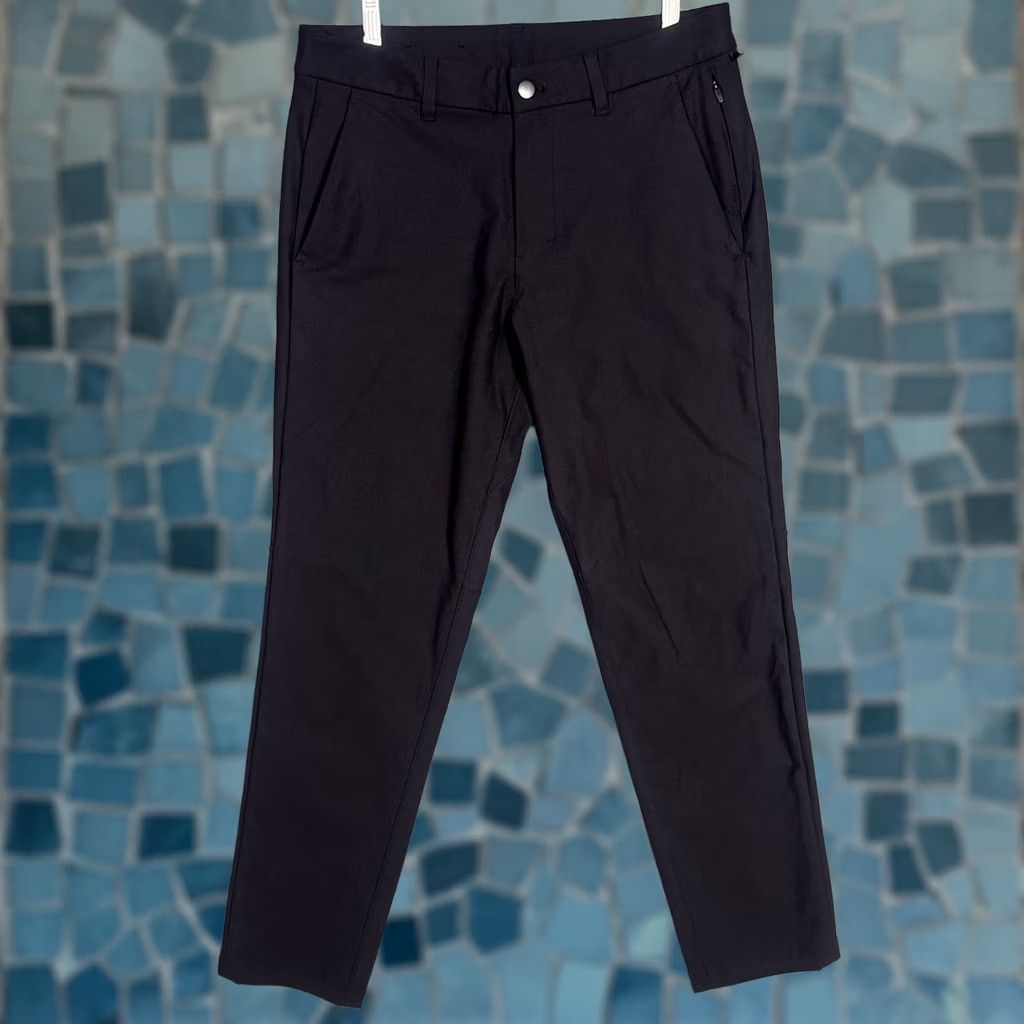Lululemon Lululemon ABC Pant Mens Slim 32x27 Warpstreme Tech Chino 5-Pocket Logo Black All Seasons Modern Fit Mens Size US 31 - 1 Thumbnail