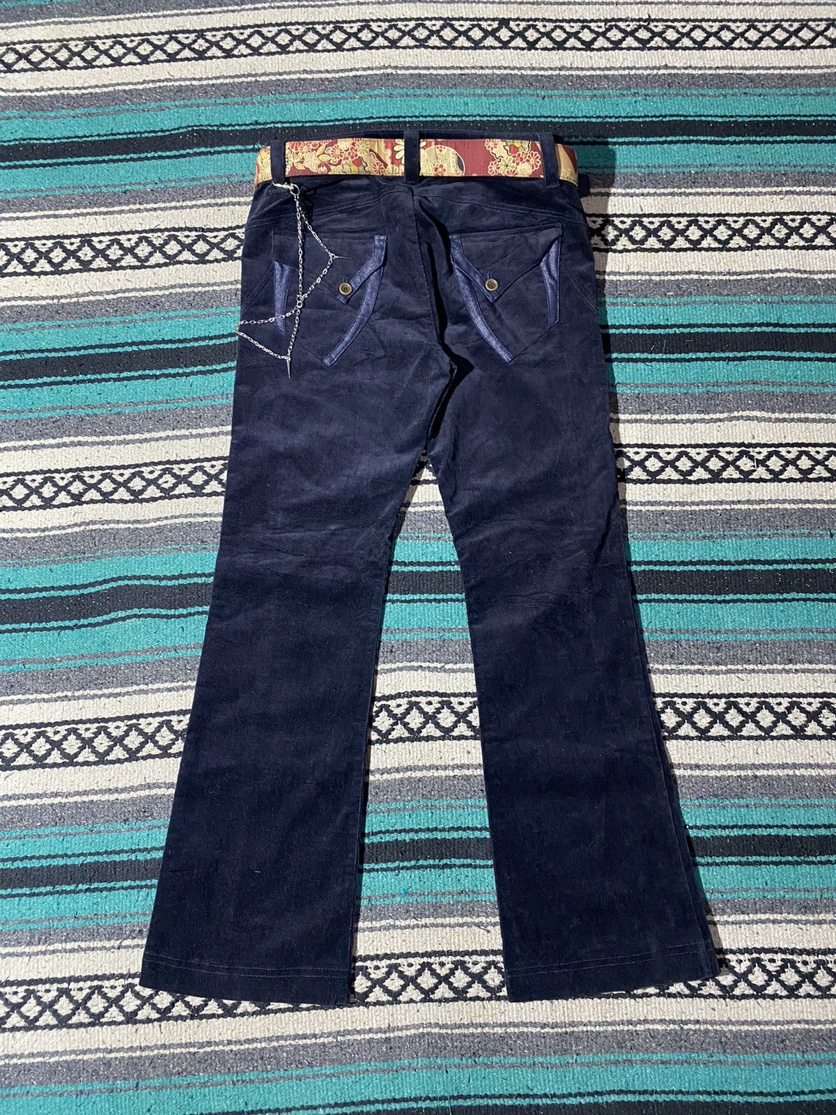 If Six Was Nine × Japanese Brand × Le Grande Bleu (L.G.B.) 2000s - Re-mix Flared Corduroy Pants Size US 28 / EU 44 - 6 Thumbnail