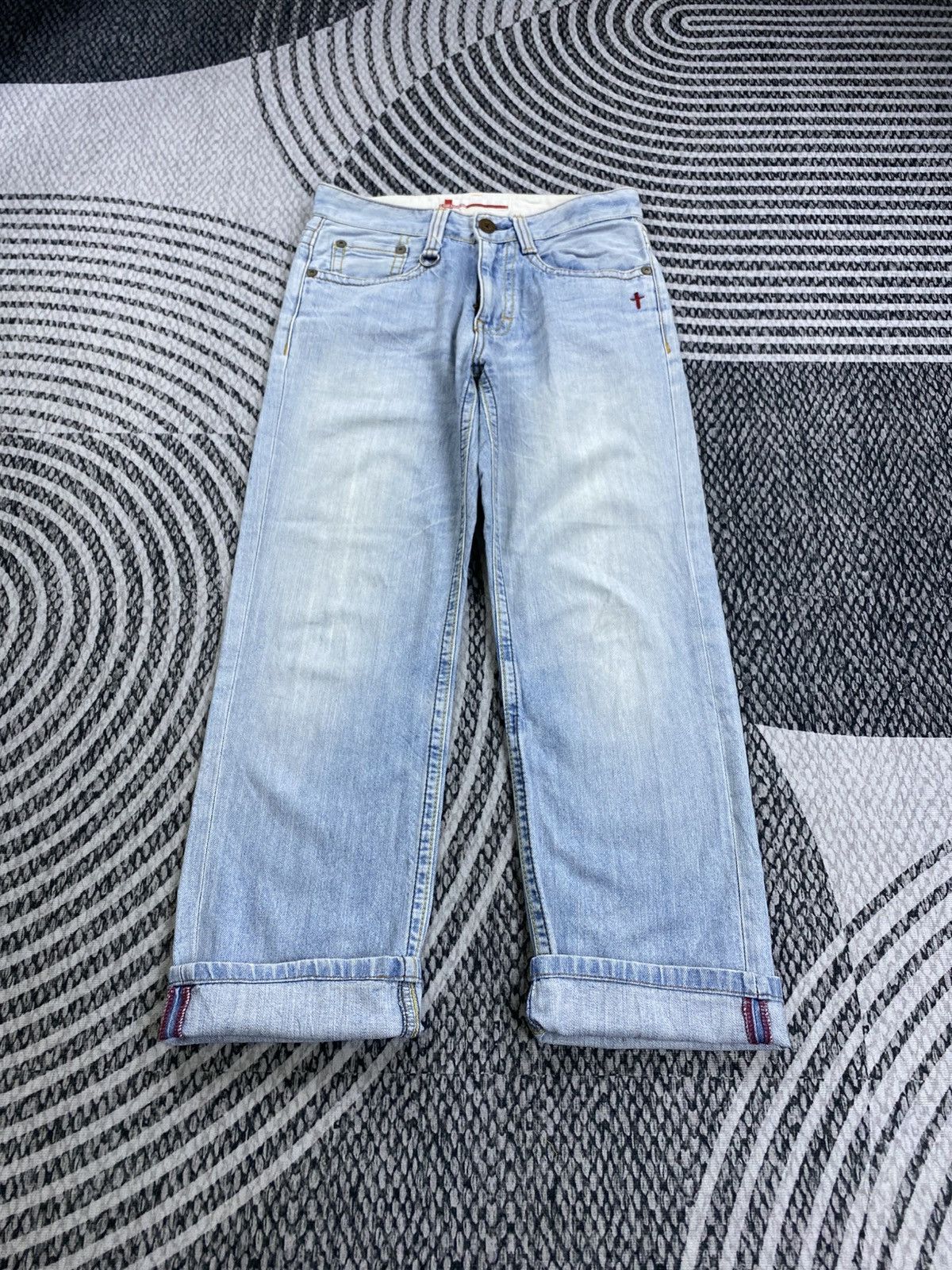 Japanese Brand Vintage Genoese Kapital Style Blue Washed Denim Jeans Size US 30 / EU 46 - 7 Thumbnail