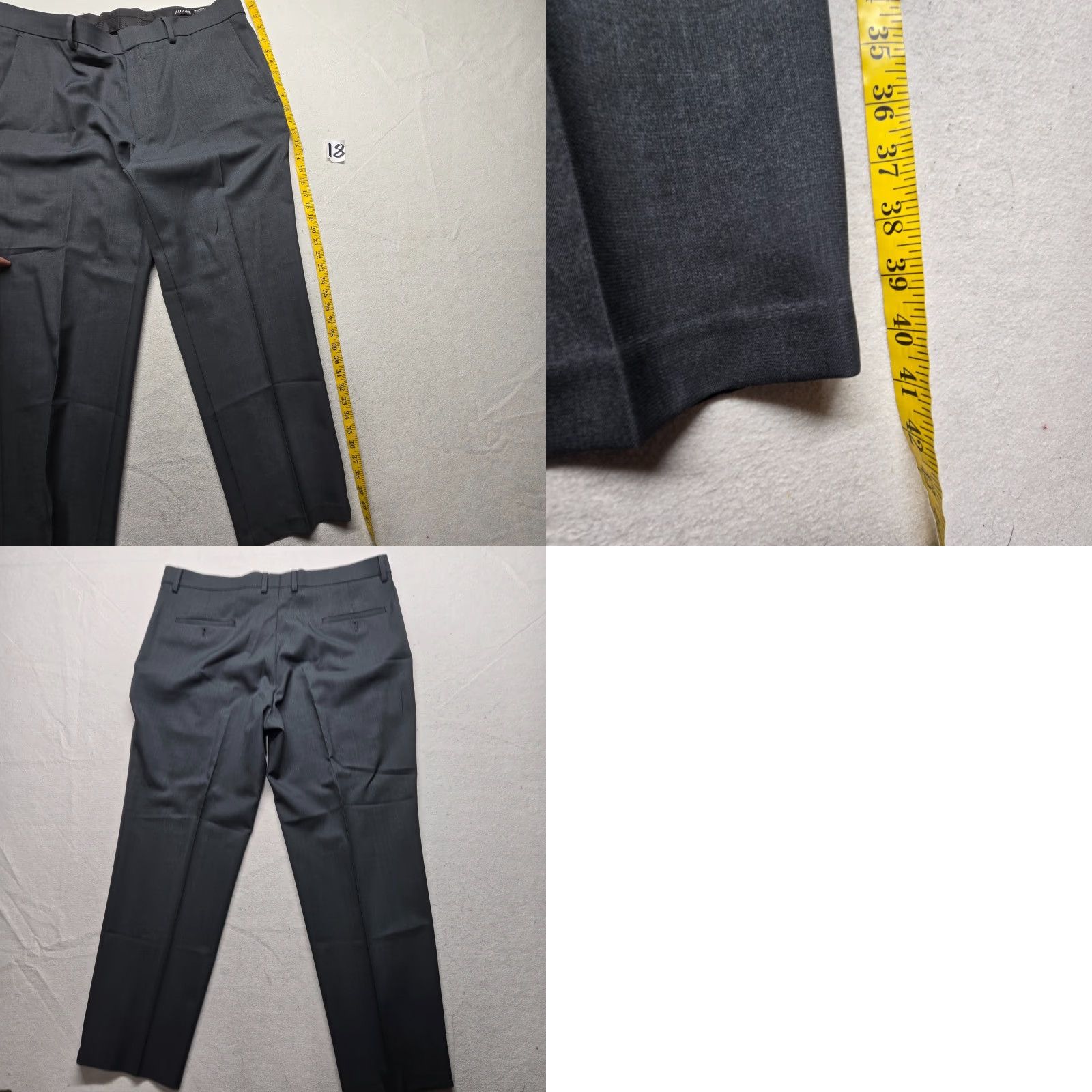 Haggar Haggar Pants Gray Tailored Fit Flat Front Dress Adult Men's Size 38 Inseam 29 Brand: Haggar Fit: Regular Size US 38 / EU 54 - 8 Thumbnail