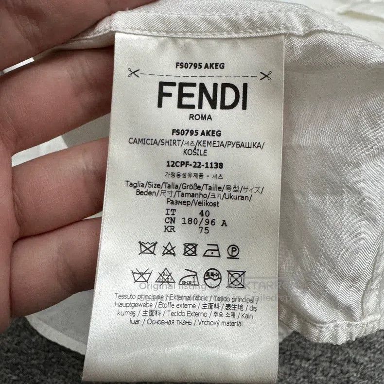 Fendi Fendi size 40 Monogram Stripe Short Sleeve Shirt Size US XXS / EU 40 - 4 Thumbnail