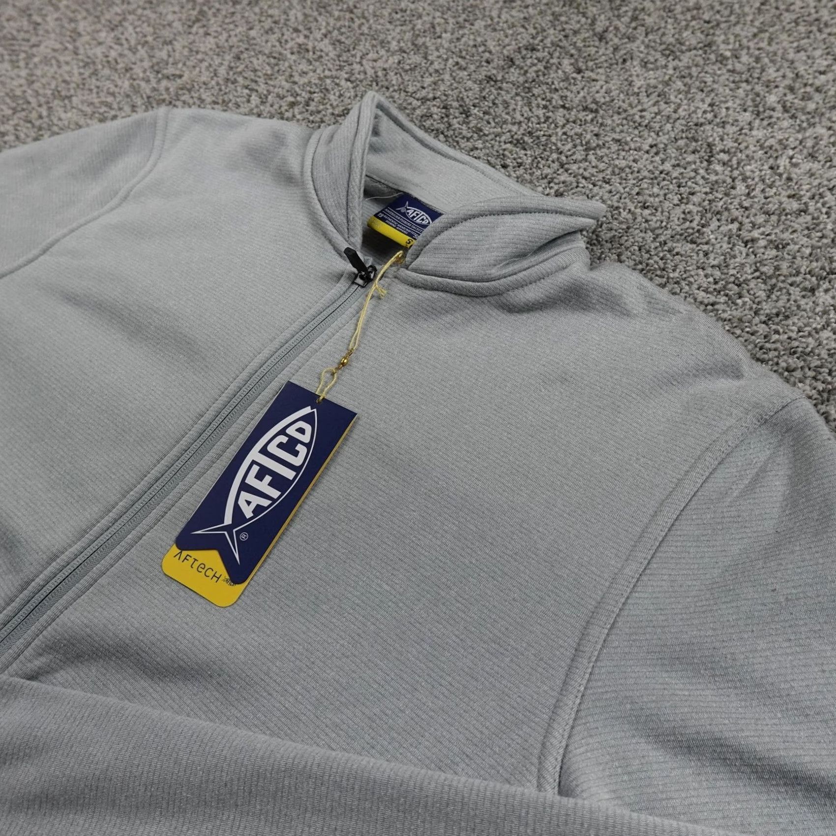 Vintage AFTCO Jacket Mens S Gray AFTECH Full Zip Fishing Fleece Outdoors Size US S / EU 44-46 / 1 - 2 Thumbnail
