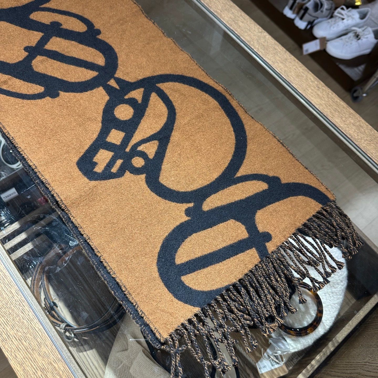 Hermes Hermès apr241 Horse 2-sided Tassel Cashmere Scarf 30x140cm Size ONE SIZE - 7 Thumbnail