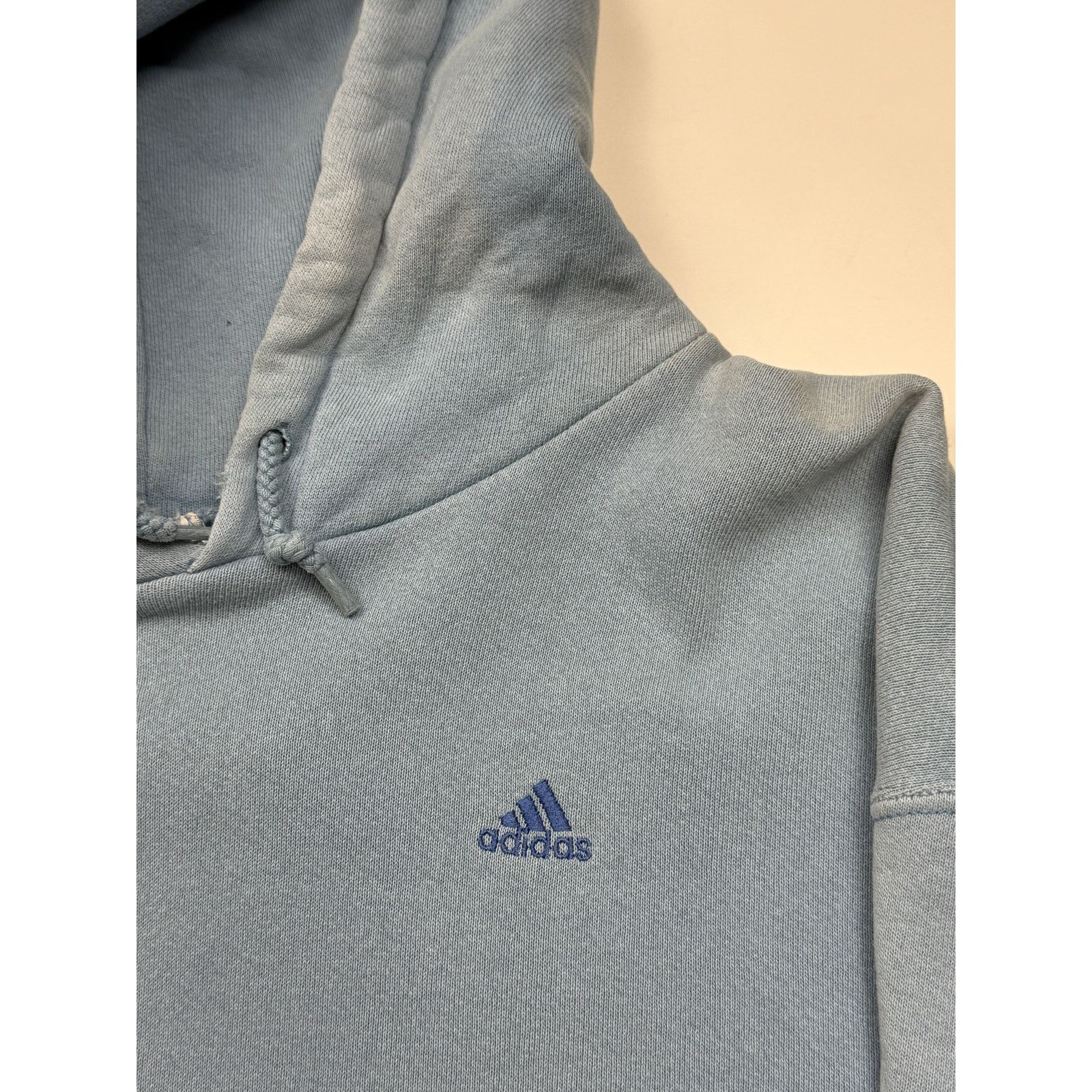 Vintage Vintage 90s Adidas Embroidered Logo Sweatshirt L Baby Blue Size US L / EU 52-54 / 3 - 4 Thumbnail