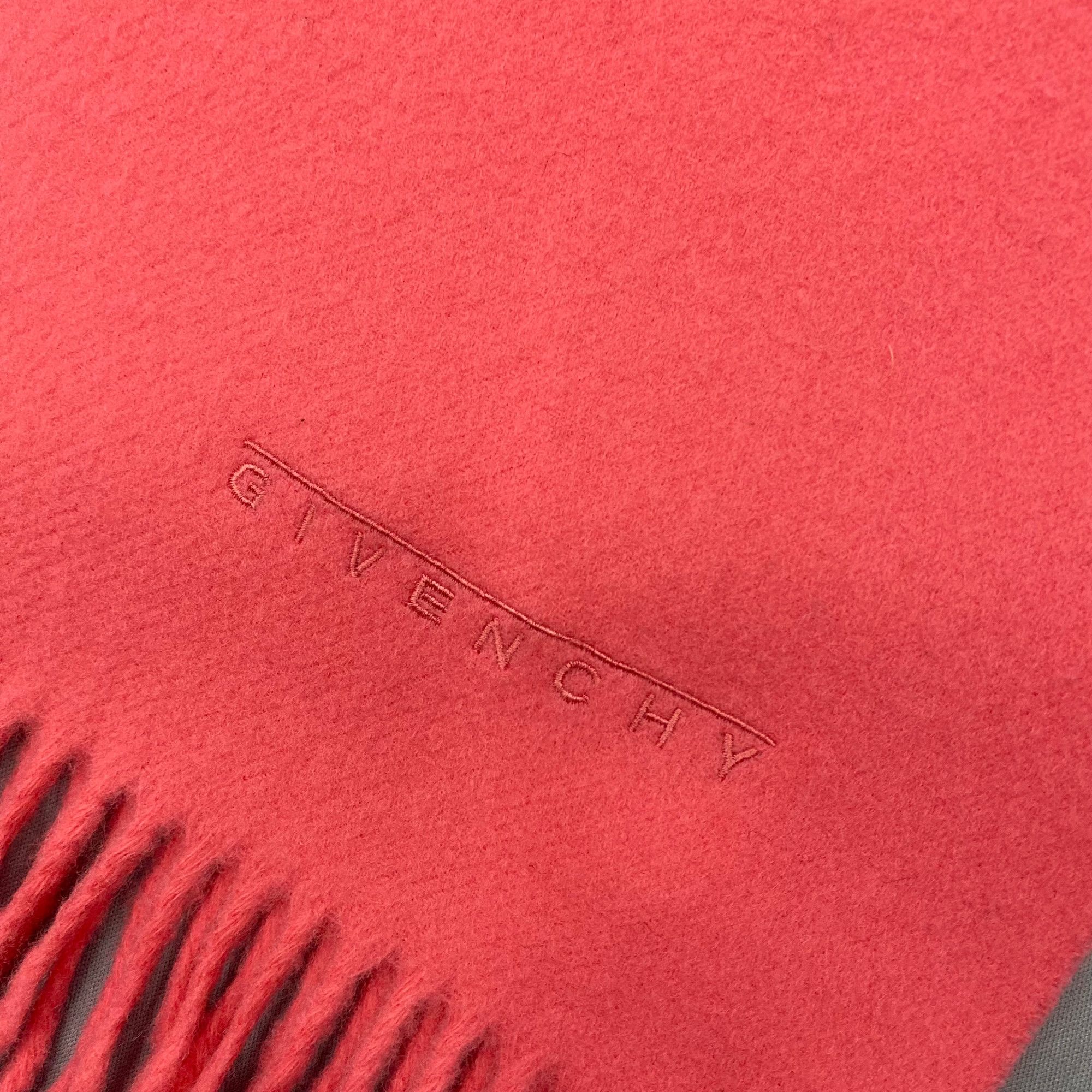 Japanese Brand Vintage Givenchy Scarf Muffler Wool Winter Fringe Scarves Size ONE SIZE - 4 Thumbnail