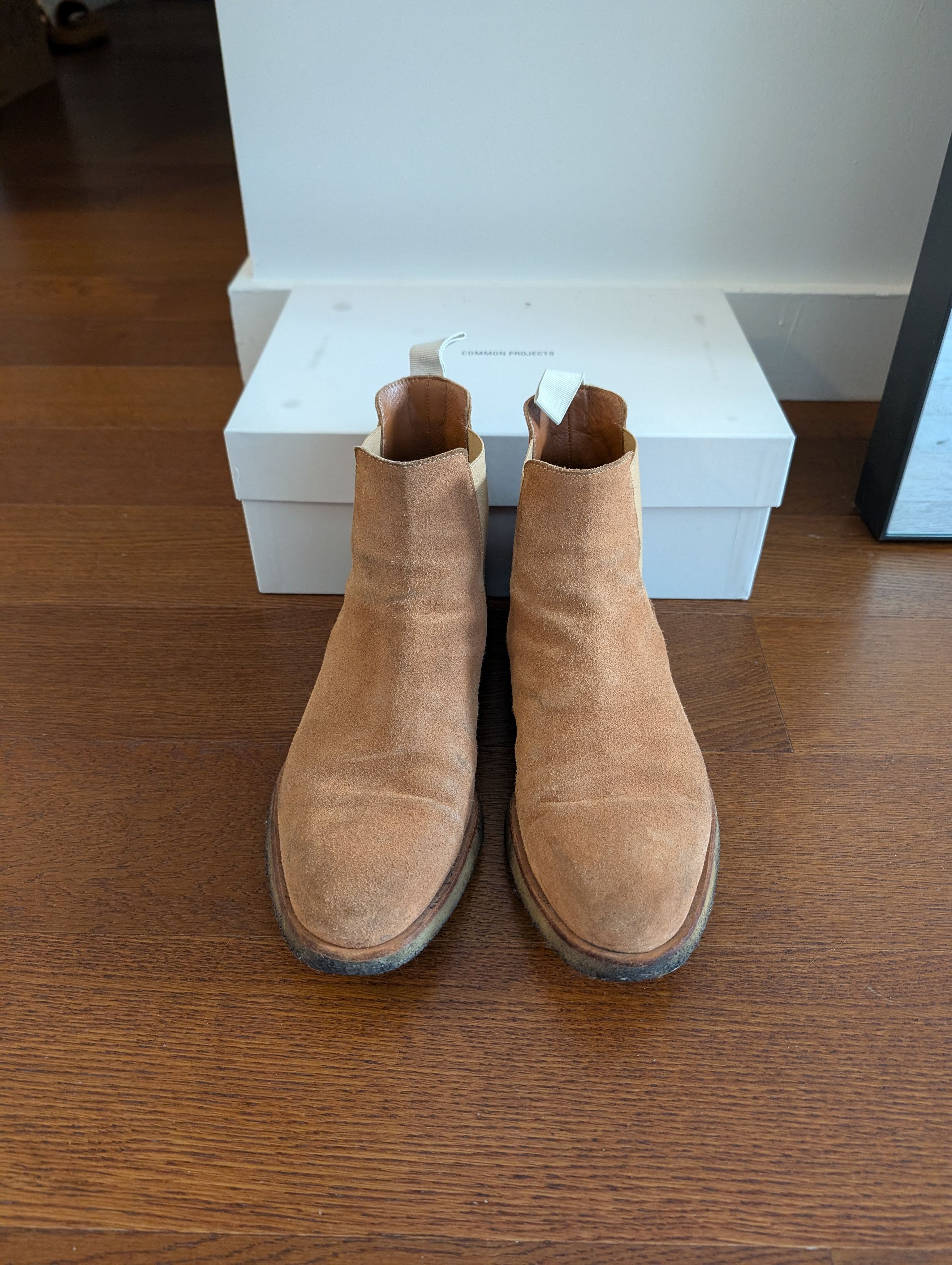 Common Projects LAST DROP Common Projects Chelsea Suede Boots Rust 42 9 Grailed