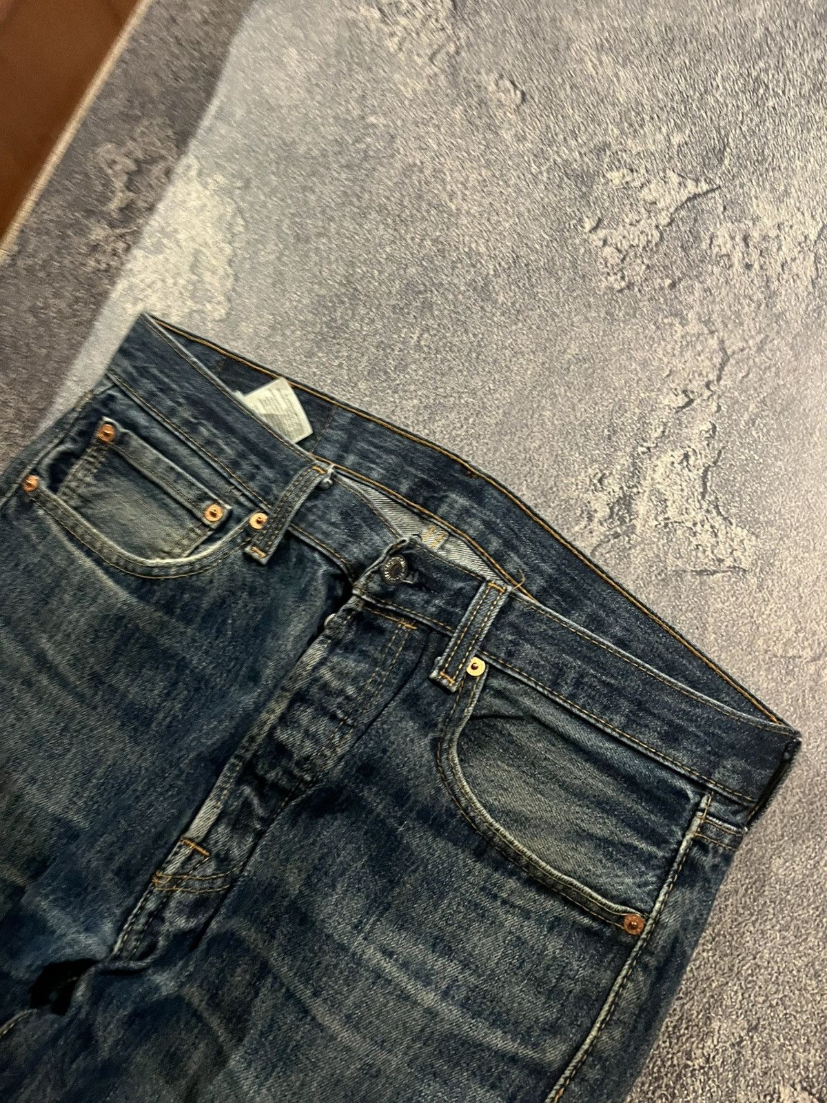 Vintage Distressed Vintage Levis Dark-Blue / Archive Relaxed Fit 90 Size US 32 / EU 48 - 4 Thumbnail