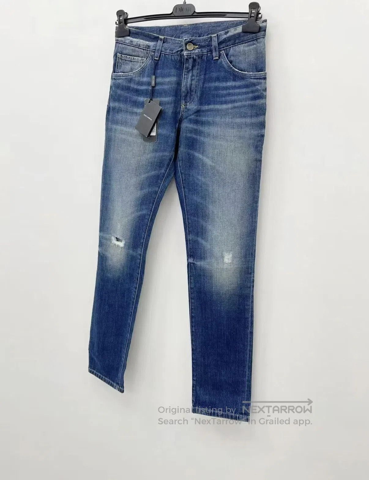 Dolce & Gabbana Blue Distressed Denim Jeans Size 30. Size US 30 / EU 46 - 2 Thumbnail