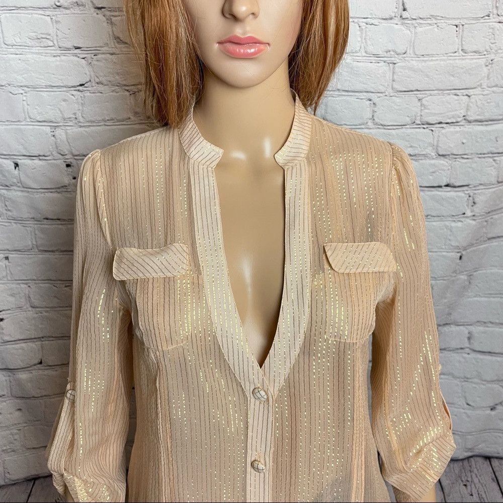 Other LaRok Silk Beige Blouse Size S Size S / US 4 / IT 40 - 2 Thumbnail