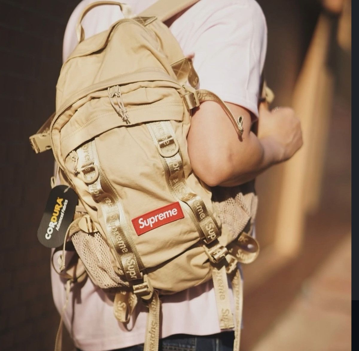 Supreme Supreme Logo Backpack SS26 tan Size ONE SIZE - 2 Thumbnail