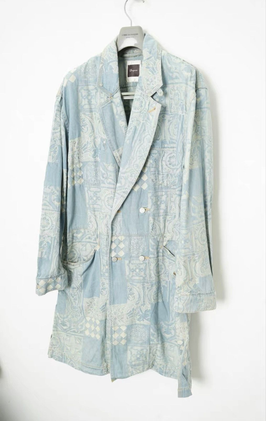 Iroquois Japan Iroquois Washed Embroidered Denim Mid-Length Coat Size US S / EU 44-46 / 1 - 2 Thumbnail