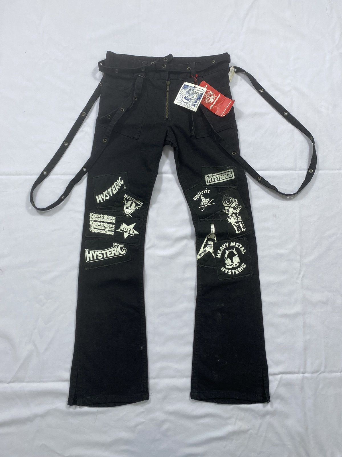 Hysteric Glamour Sick Kids Distressed Hysteric Glamour Punk Flare Pants Size US 26 / EU 42 - 1 Thumbnail