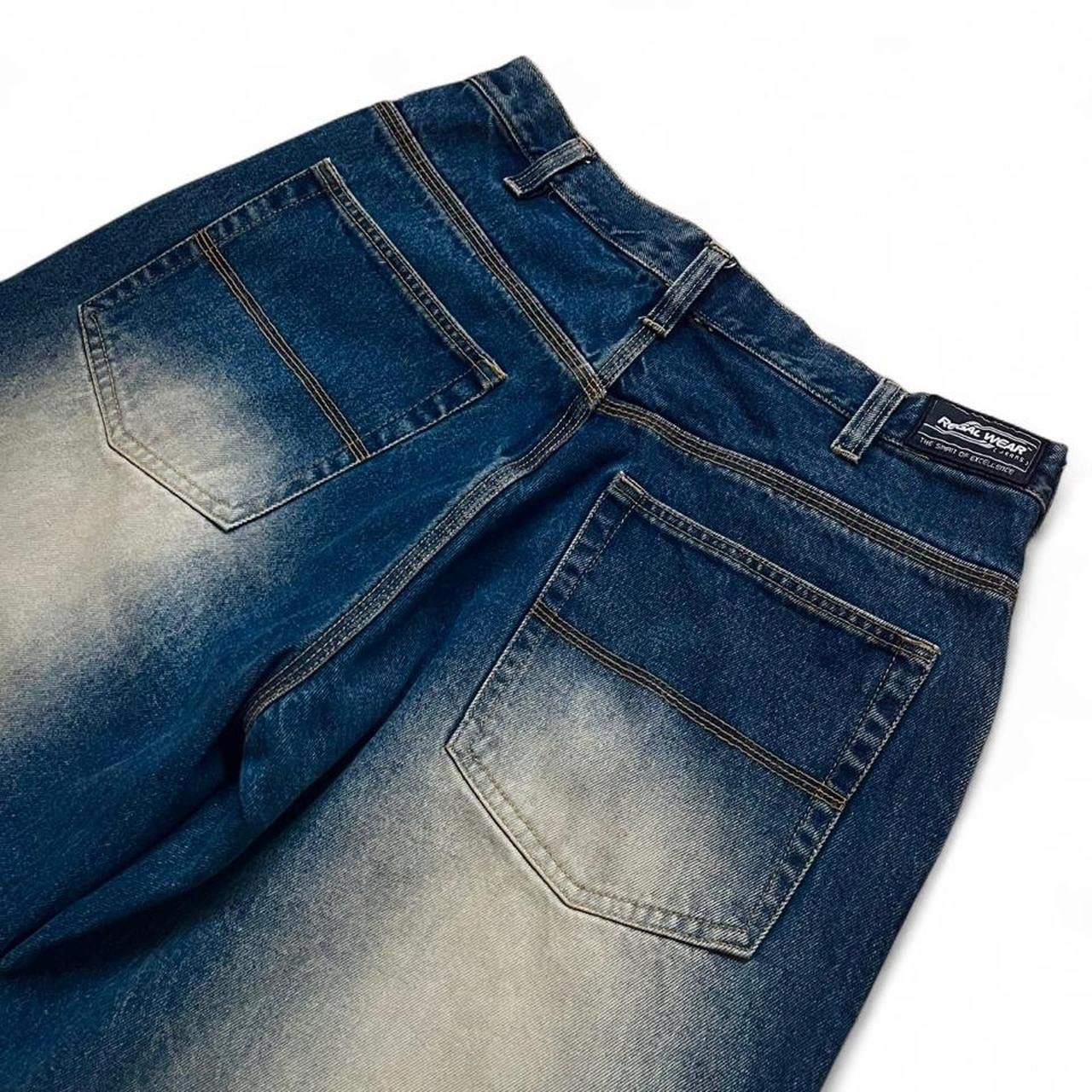 Other Regal Wear y2k blue baggy distressed faded wash jeans Size US 34 / EU 50 - 4 Thumbnail