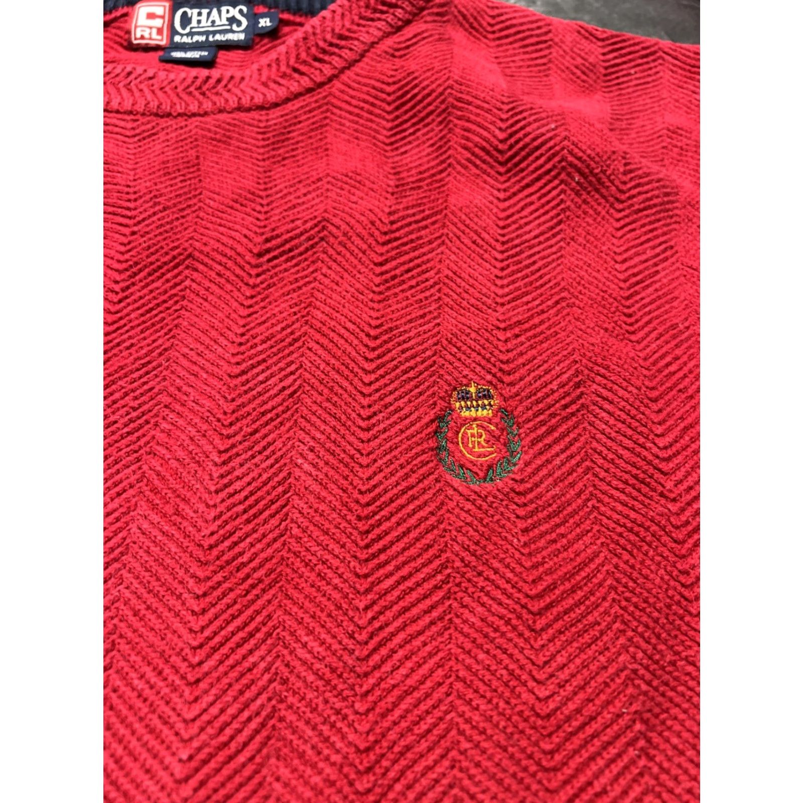 Chaps **Red Chaps Ralph Lauren Mens Nautical Long Sleeve Sweater XL** User: **Ralph Lauren Red Chaps Mens Nautical Long Sleeve Sweater XL** Size US XL / EU 56 / 4 - 3 Thumbnail