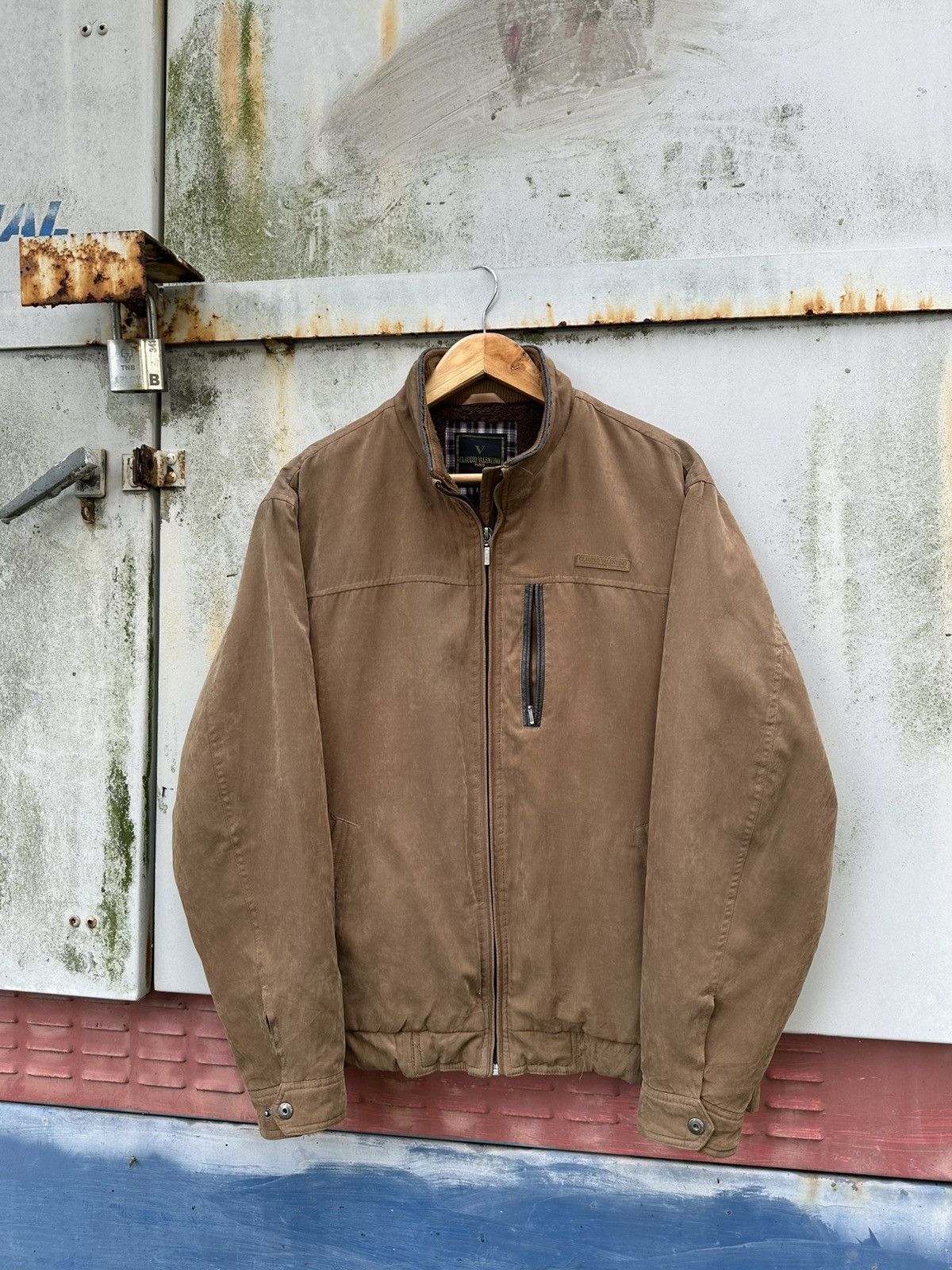 Vintage 👹Vintage Claudio Valentino Brown Detroit Jacket Size US L / EU 52-54 / 3 - 1 Thumbnail