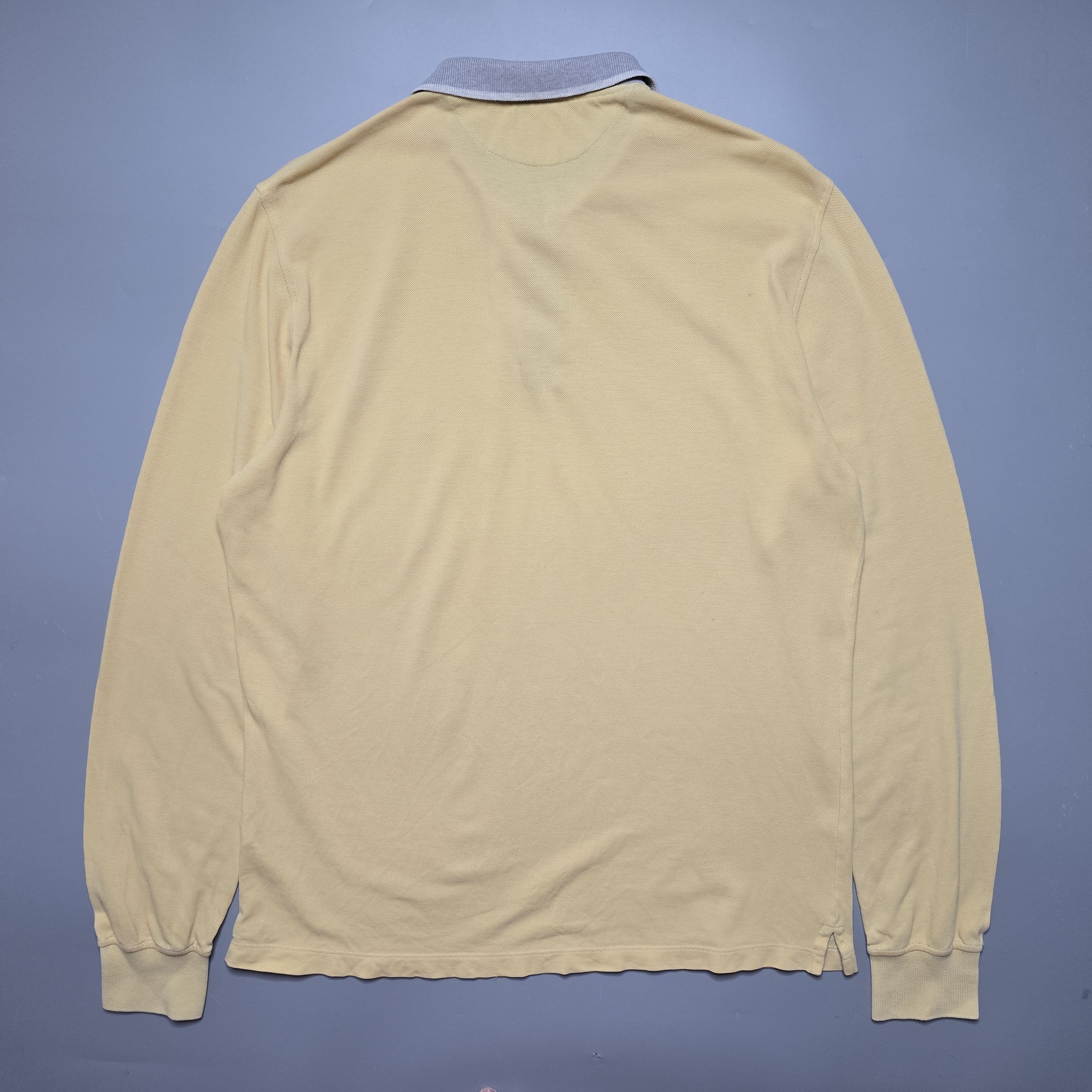 Brunello Cucinelli Brunello Cucinelli - Logo Pique Longslevee Polo Size US XL / EU 56 / 4 - 2 Thumbnail