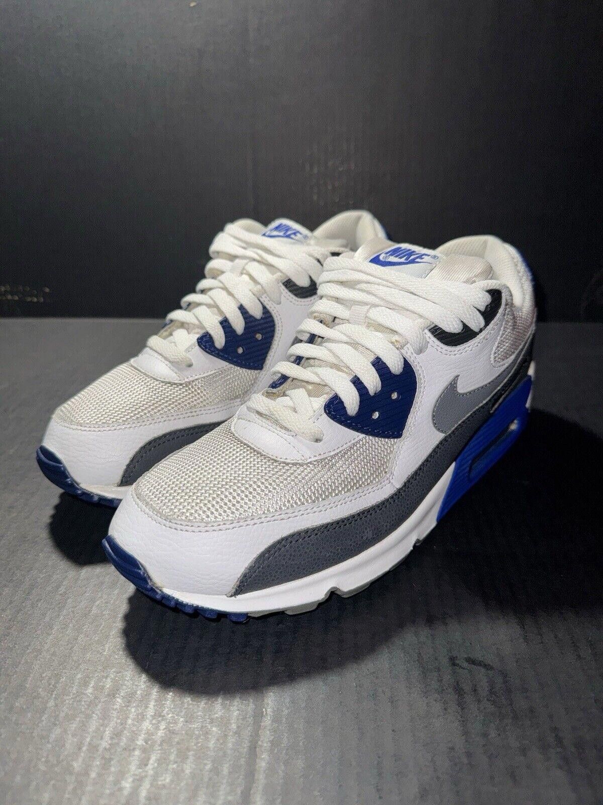 Nike Nike Air Max 90 Essential White Deep Royal 537384-104 Sz 9.5 Size US 9.5 / EU 42-43 - 4 Thumbnail