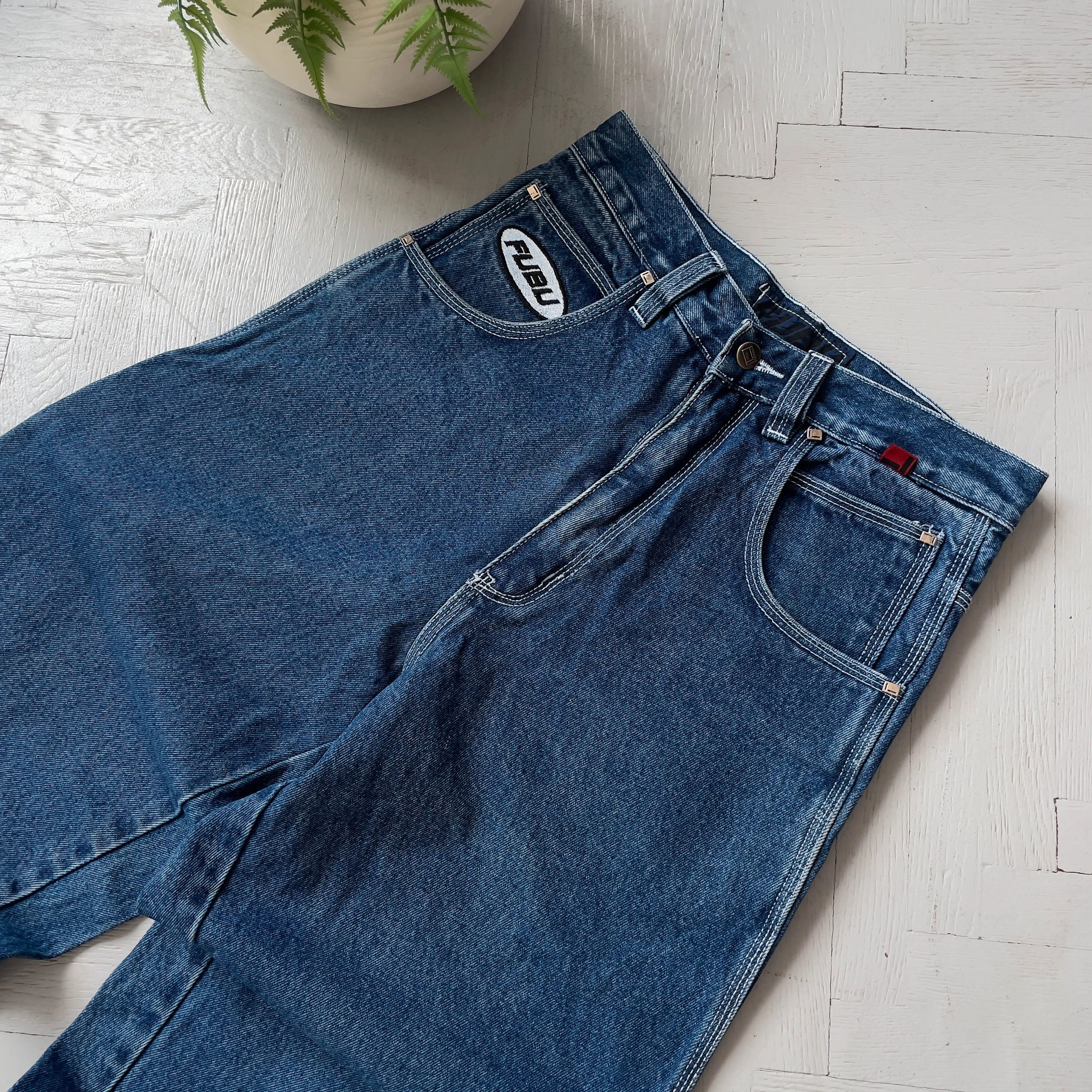Fubu FUBU Baggy Denim Jeans Y2K Hip Hop Skater Size US 27 - 4 Thumbnail