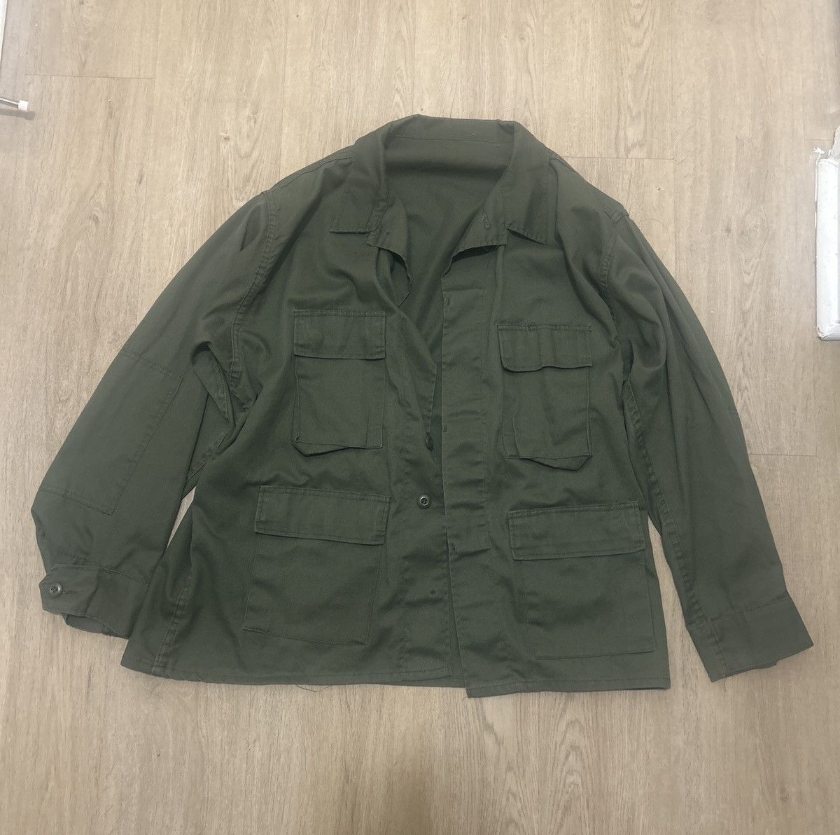 Vintage Cargo Jacket Olive Green Size US XL / EU 56 / 4 - 1 Thumbnail