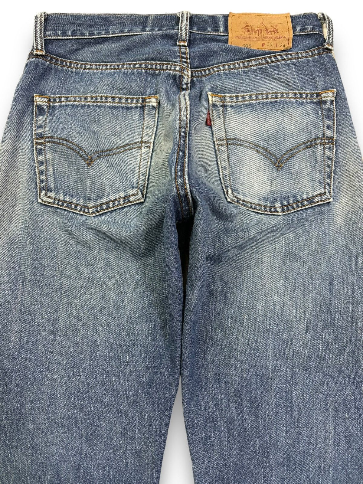 Levi's Vintage 90s Levis 505 Blue Wash Regular Fit Distressed Jeans Size US 29 - 12 Thumbnail