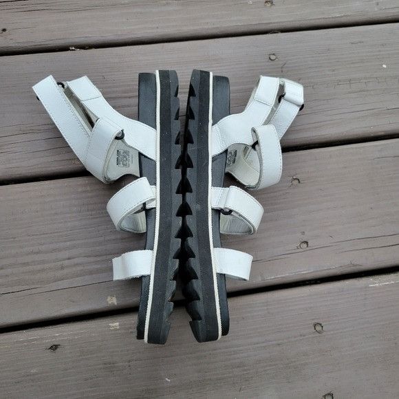 SOREL Sorel Roaming White Leather Hook and Loop Multi Strappy Plat Size US 8.5 / IT 38.5 - 3 Thumbnail