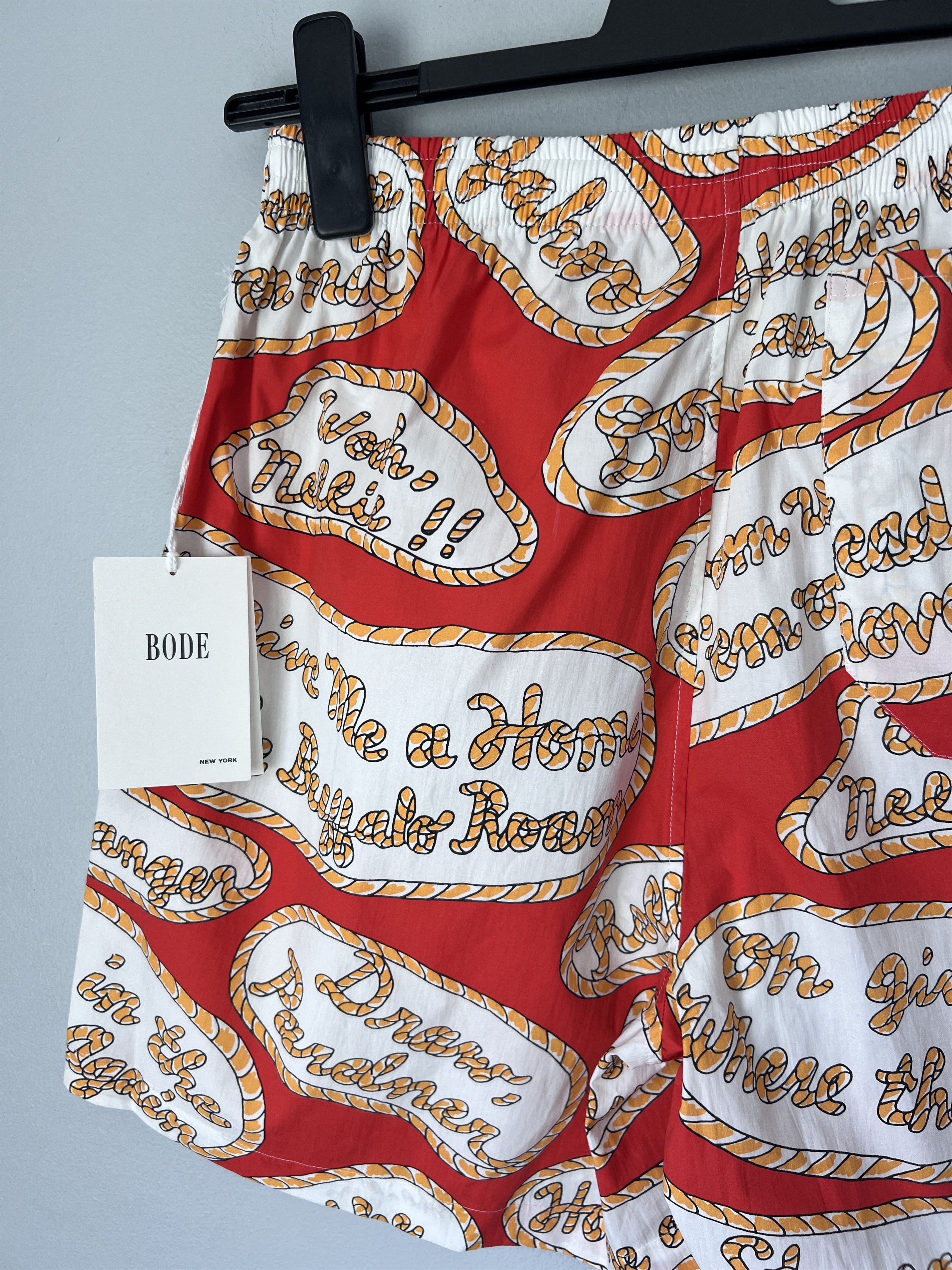 Bode Bode Rodeo Slogan Shorts in Red Size US 34 / EU 50 - 6 Thumbnail