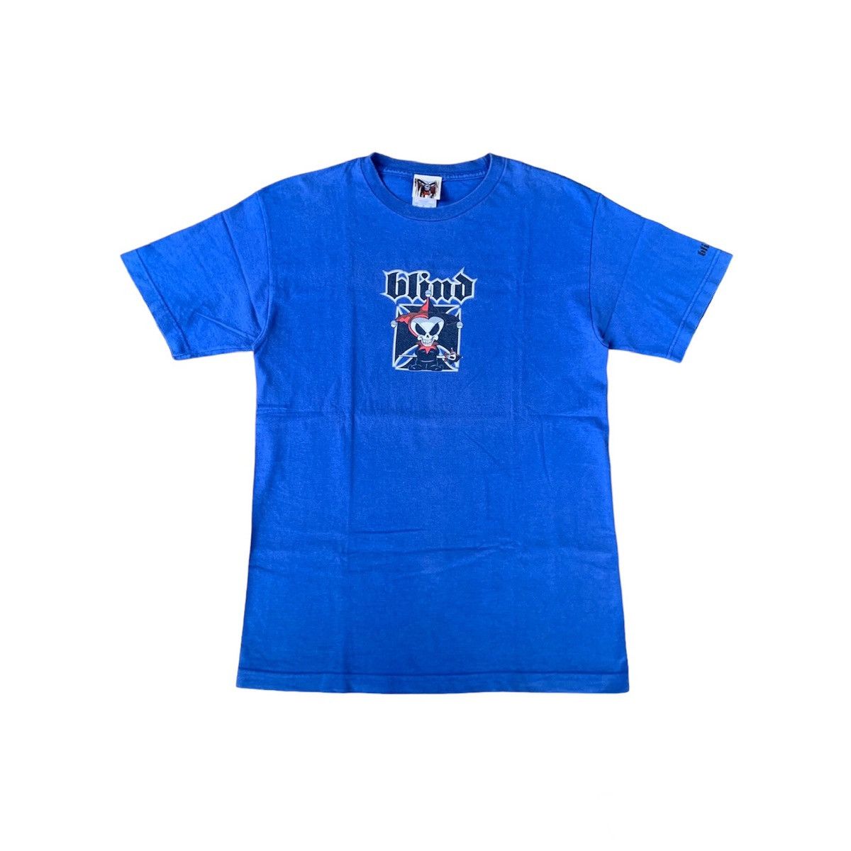 image of Skategang x Vintage Blind Skateboards Tshirt Zorlac Hook Ups in Blue, Men's (Size Medium)