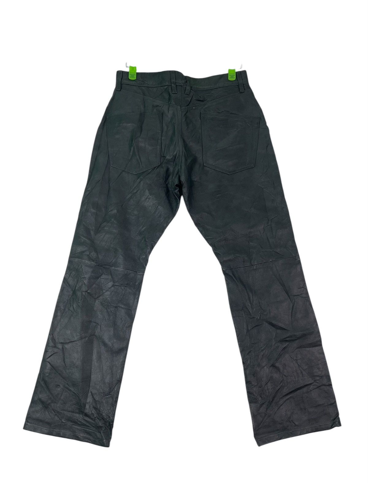 Genuine Leather × PPFM Vtg 90s PPFM japan real leather biker pant Size US 27 - 5 Thumbnail