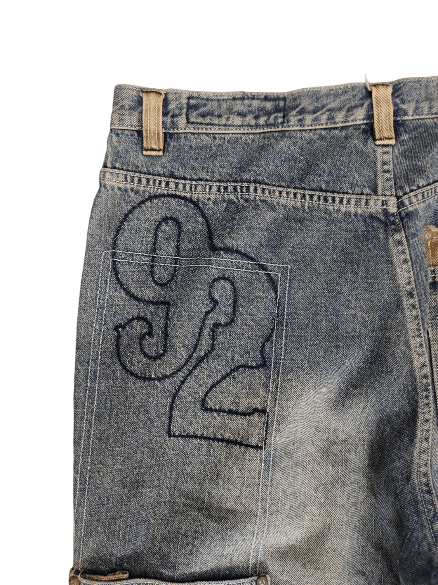 Phat Farm Crazy Vintage Y2k Phat Farm Patchwork Jnco Style Baggy Jeans Size US 35 - 13 Thumbnail