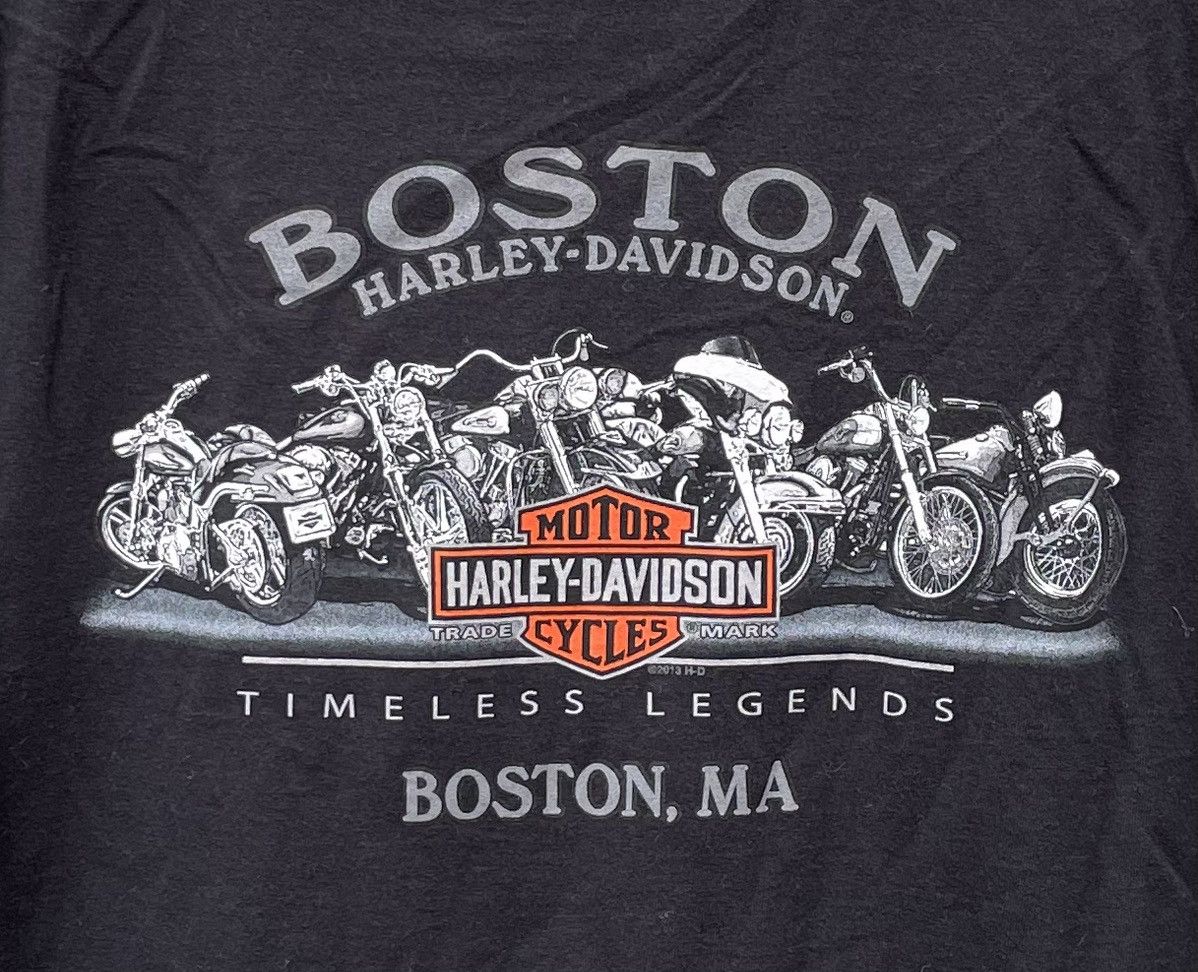 Harley Davidson 2013 Harley Davidson Boston Panhead Pinup Chick T Shirt Size US XL / EU 56 / 4 - 7 Thumbnail