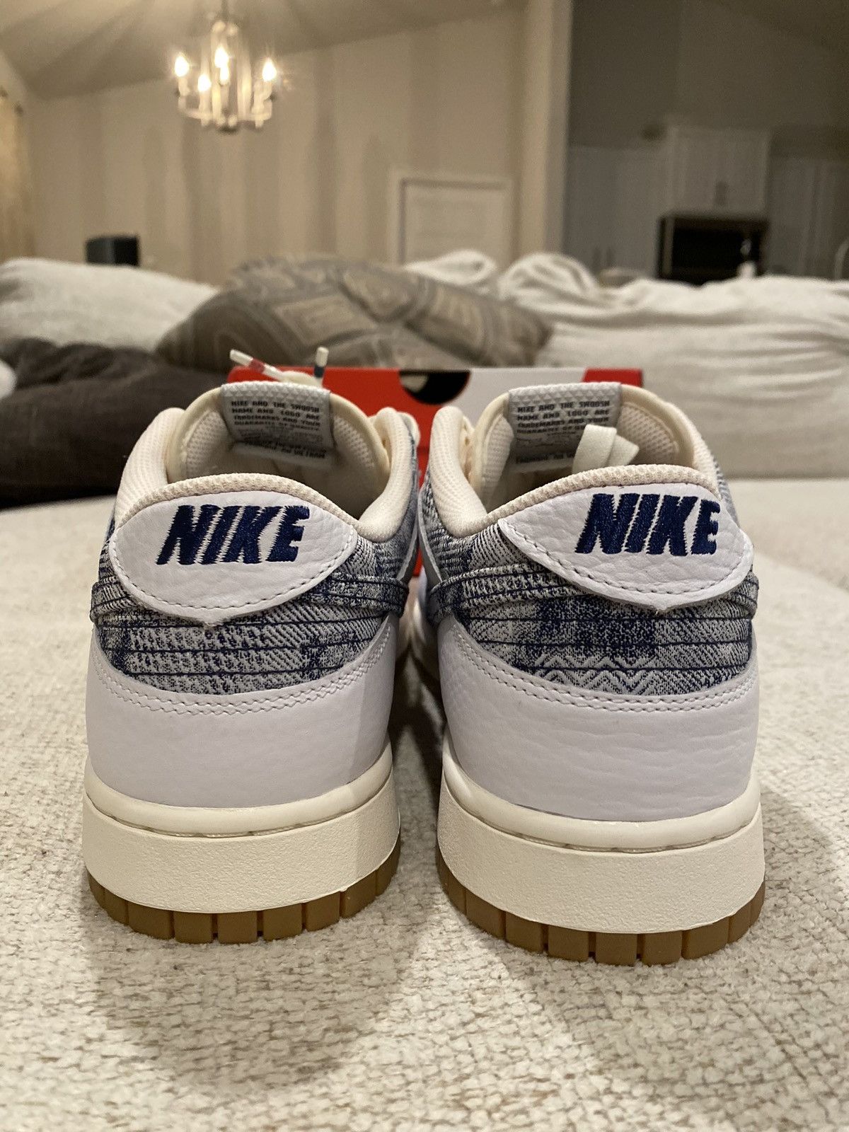 Nike New Americana Washed Denim Dunk Low Size US 12 / EU 45 - 3 Thumbnail
