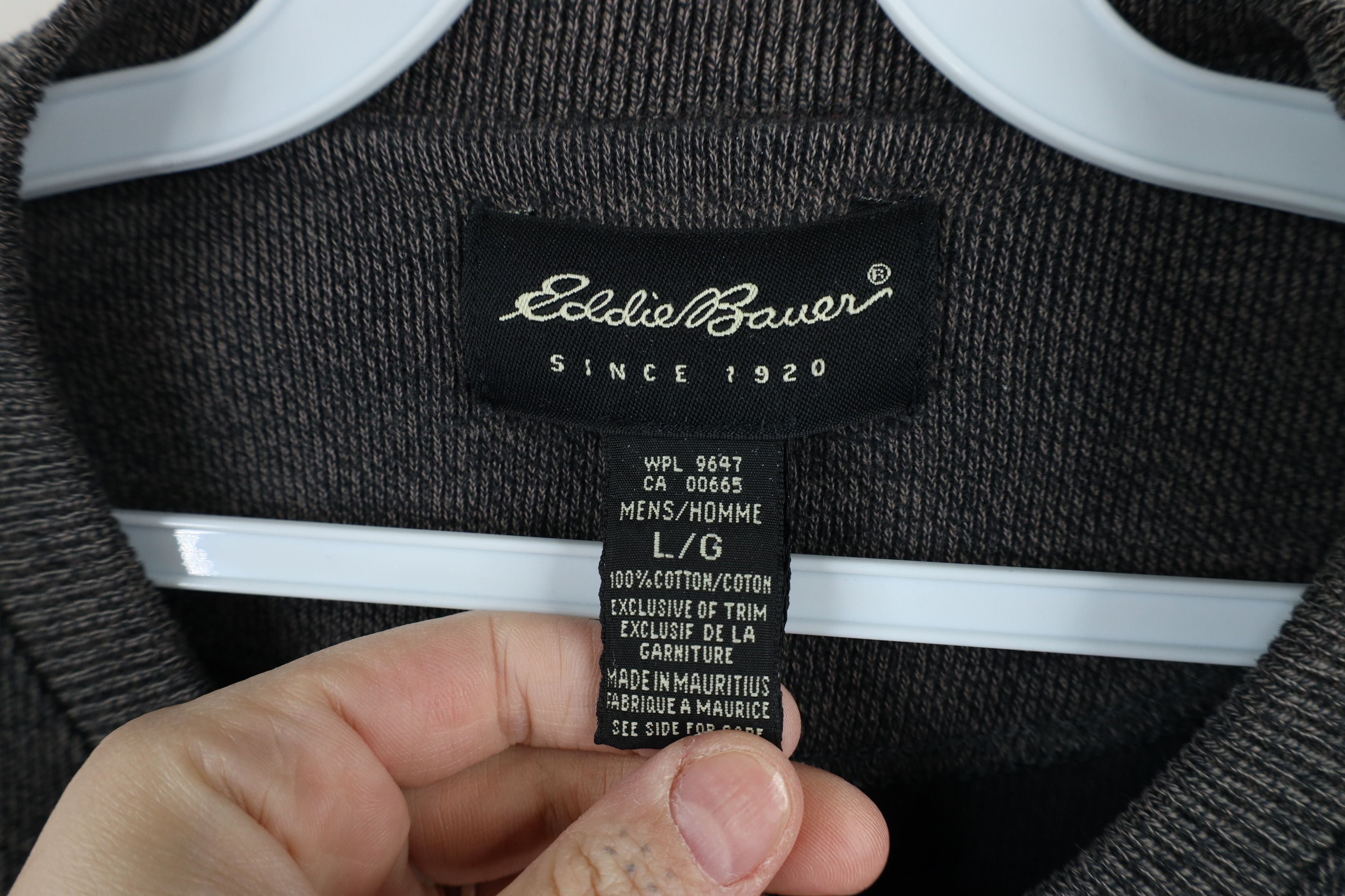 Eddie Bauer × Vintage Vintage 90s Eddie Bauer Ribbed Knit Long Sleeve T-Shirt Size US L / EU 52-54 / 3 - 11 Thumbnail