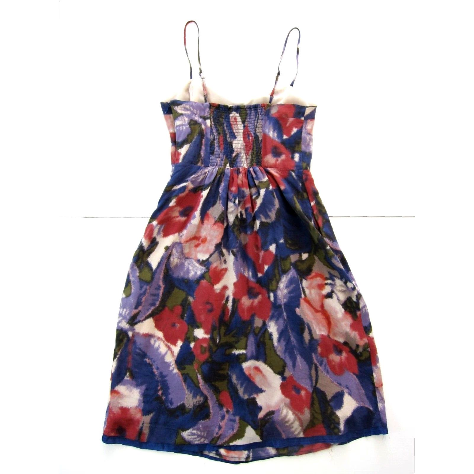 Anthropologie Moulinette Soeurs Anthropologie 100% Silk Pink Floral Slip Tank Dress 0 Size XS / US 0-2 / IT 36-38 - 2 Thumbnail