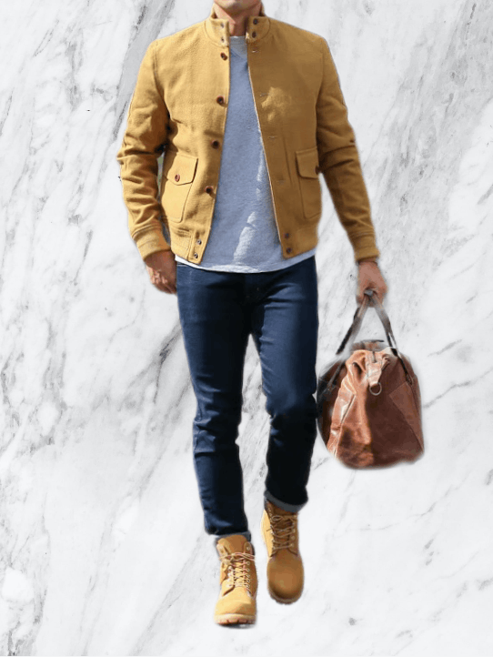 Timberland Moxie Wool Mountain Bomber Jacket Old Money Light Brown M-L Size US M / EU 48-50 / 2 - 18 Thumbnail