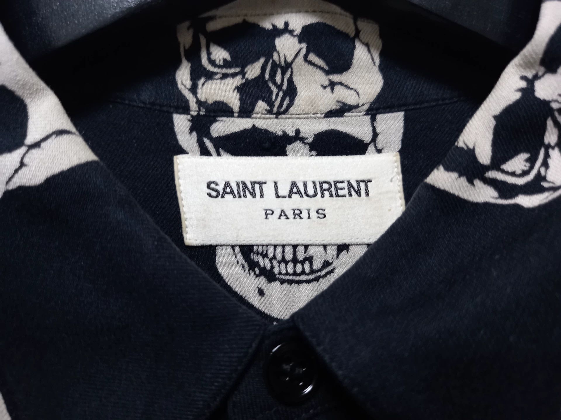 Saint Laurent Paris SLP 15SS Skull Shirt 40 (9/10) Size US XXS / EU 40 - 4 Thumbnail