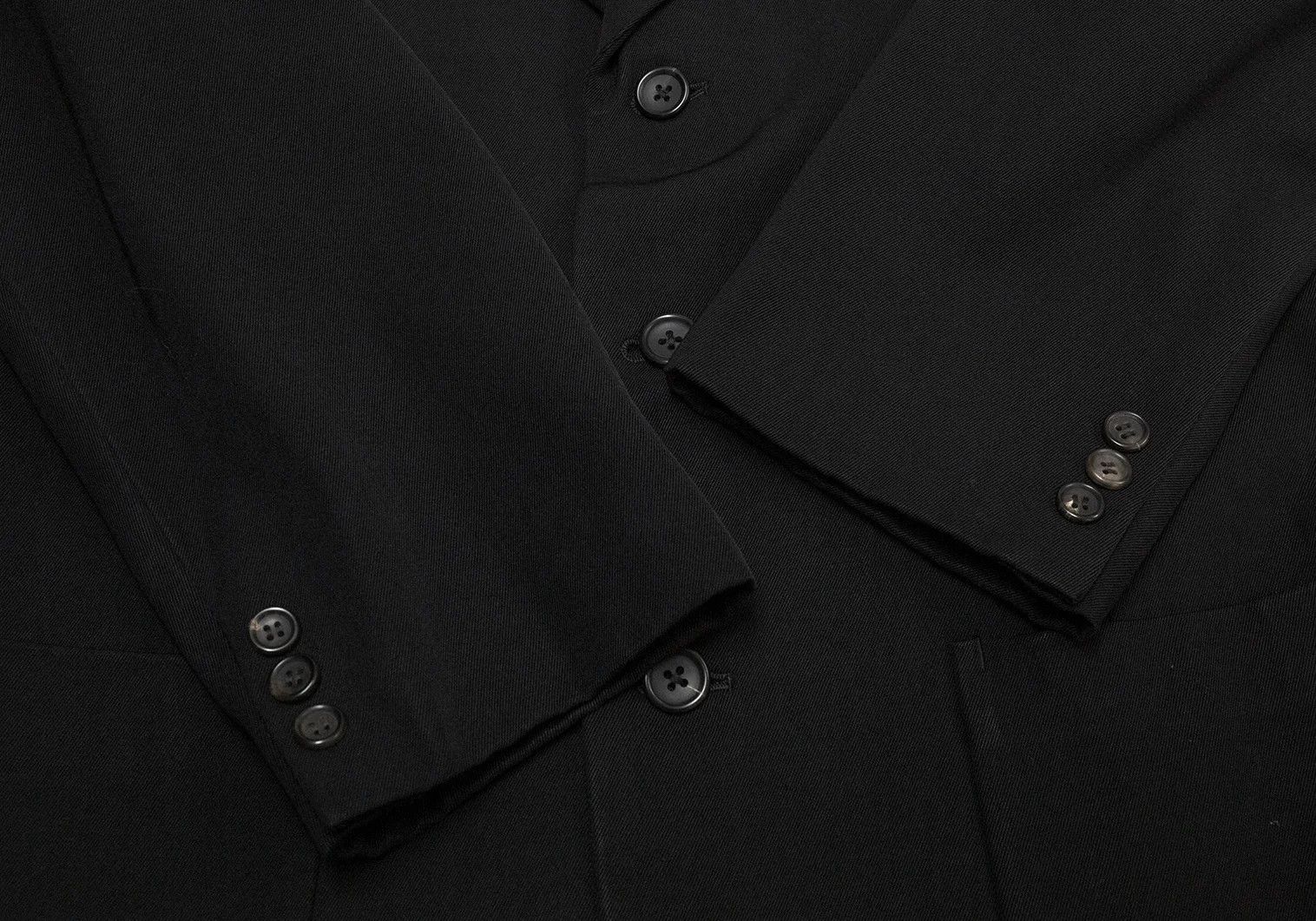 Yohji Yamamoto Yohji Yamamoto Wool Gabardine Jacket Black M Size US M / EU 48-50 / 2 - 5 Thumbnail