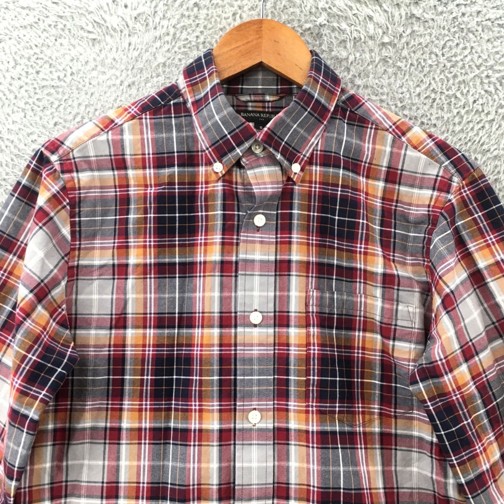 Banana Republic Banana Republic Casual Button Down Shirt Mens S Multi Plaid Long Sleeve Shirt Size US S / EU 44-46 / 1 - 2 Thumbnail