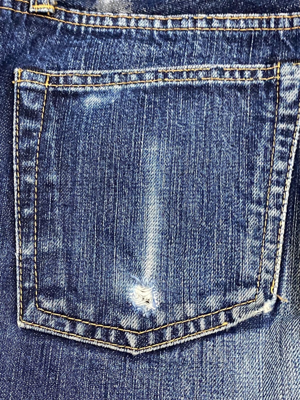 Japanese Brand Vintage Nylon Blue Wash Distressed Loose Jeans Size US 29 - 10 Thumbnail