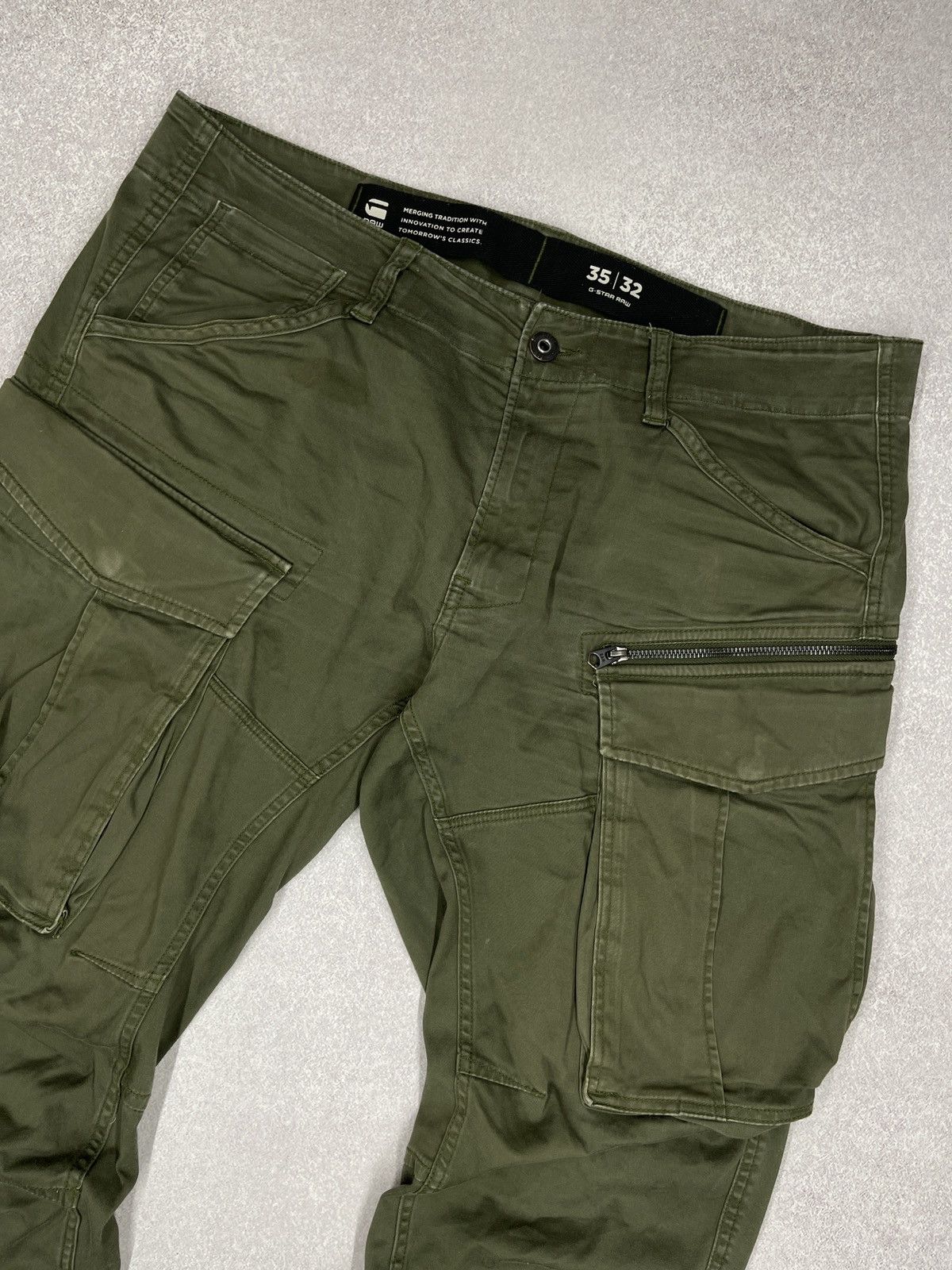 G-Star Mens G Star Raw Rovic Zip 3D Cargo Pants Multipocket Y2K Size US 35 - 4 Thumbnail